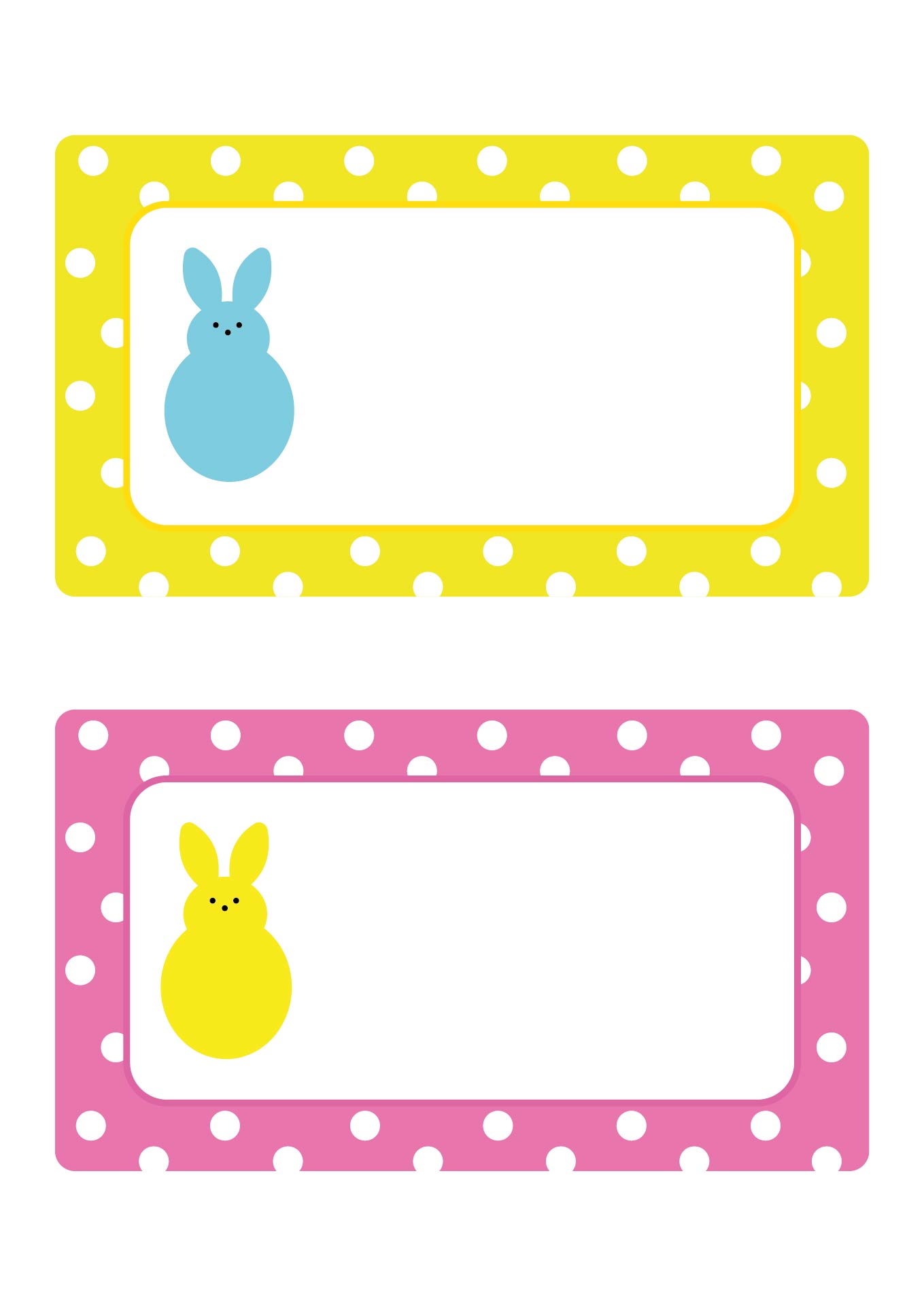 Easter Sunday Dinner Name Labels
