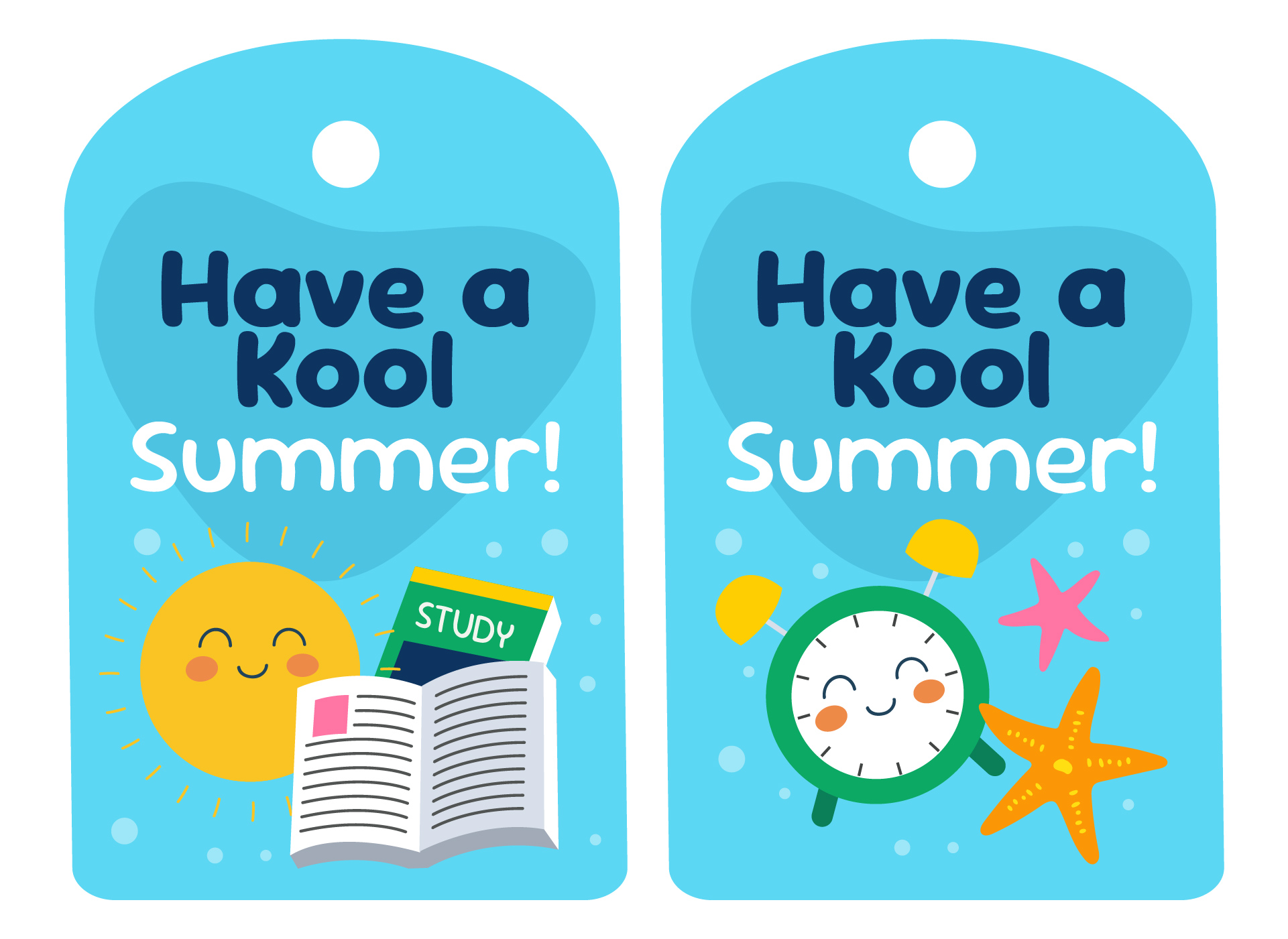 End of Year Kool Summer Tags for Classmates