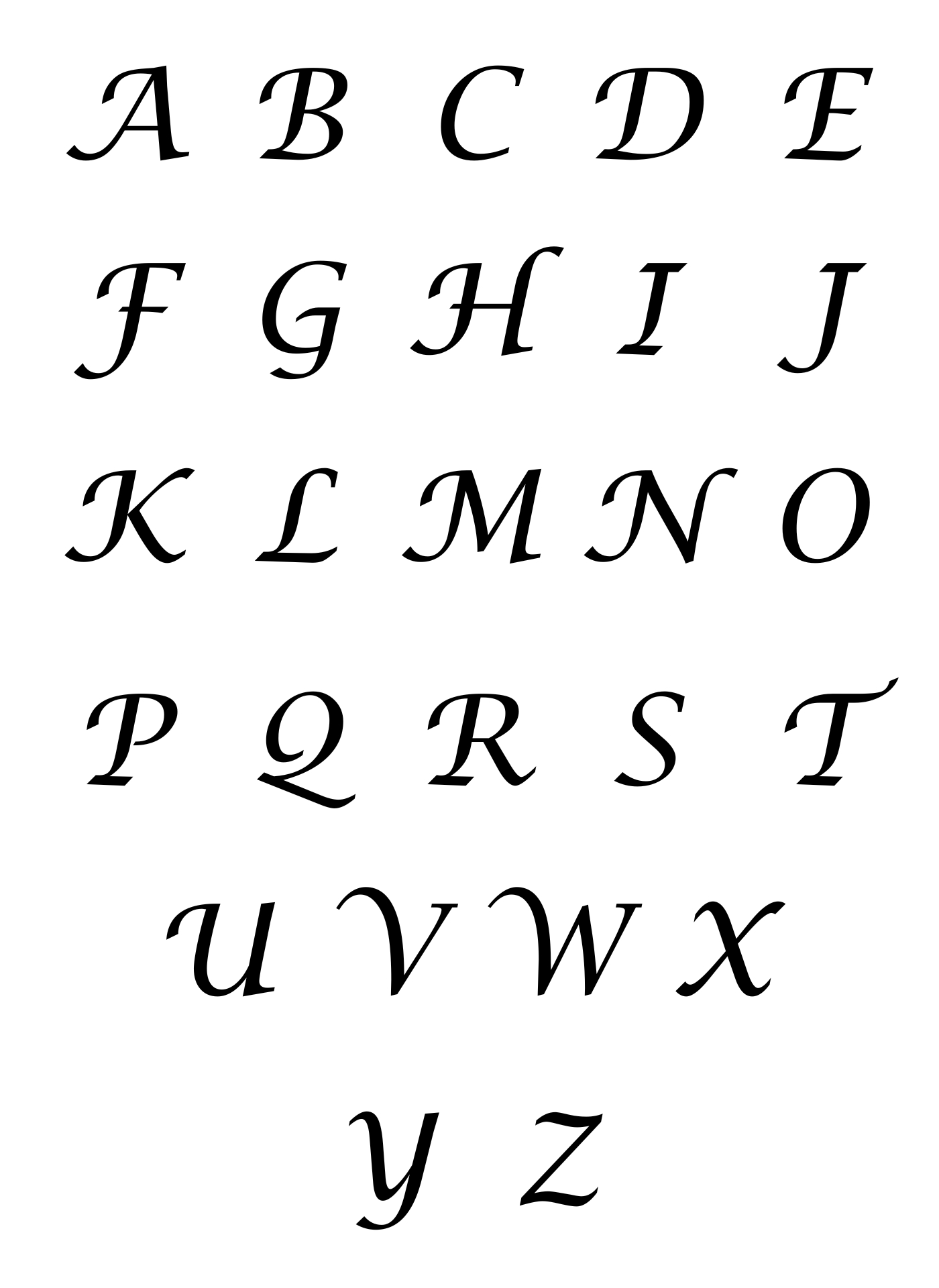 Fancy Alphabet Letters Font Printable Fancy Alphabet Letters Font Printable