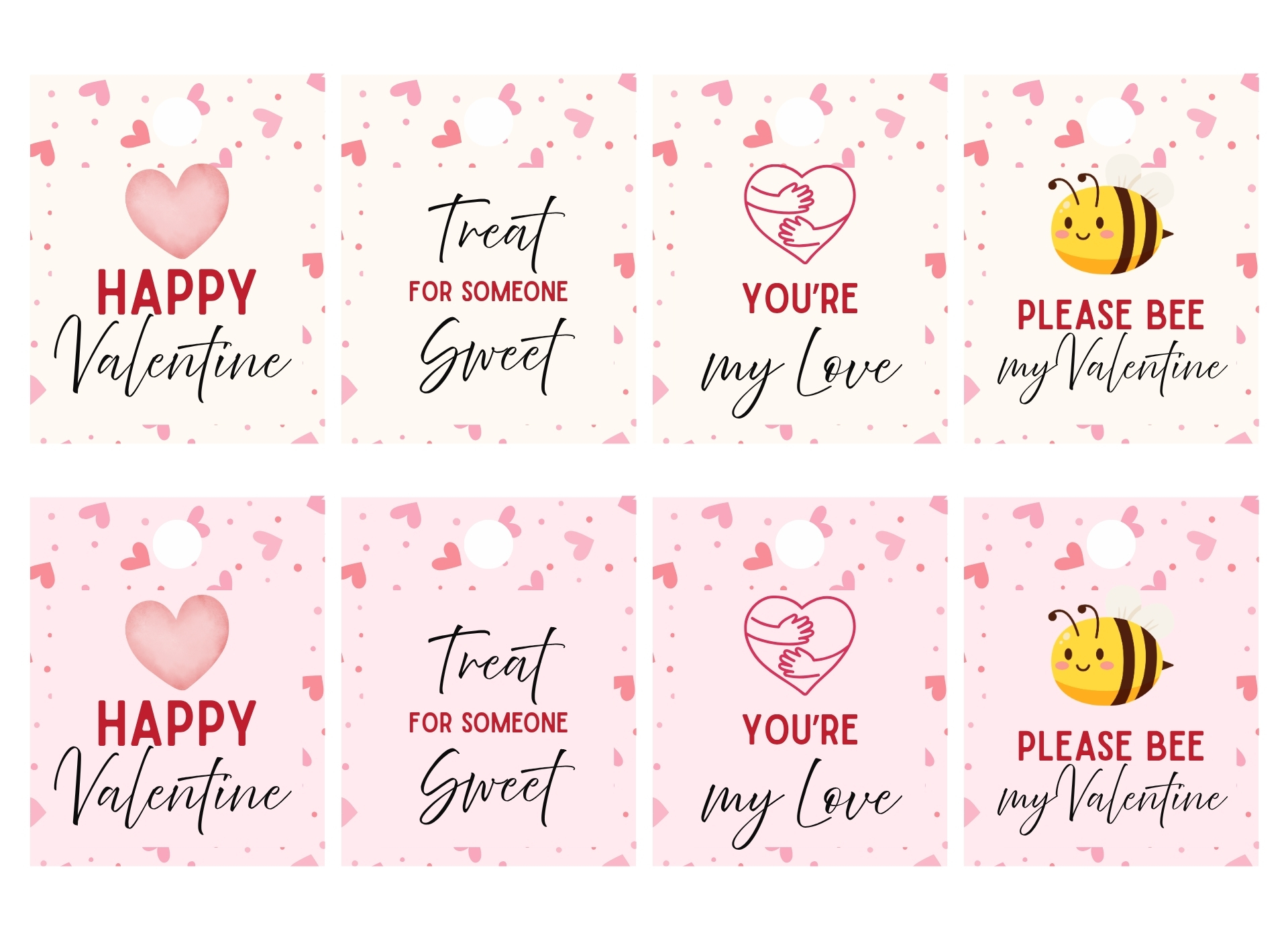 February Birthday Valentine Gift Tags Printable