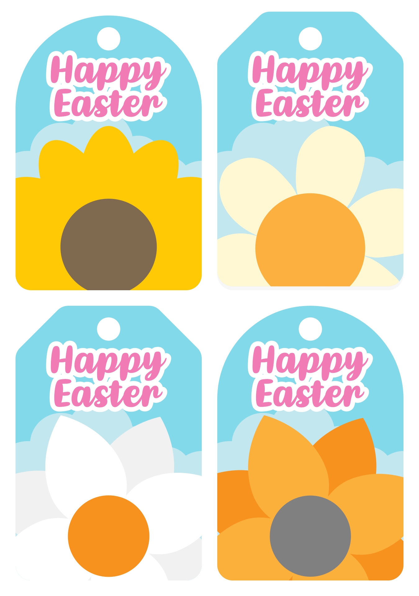 Floral Easter Gift Tags Printables