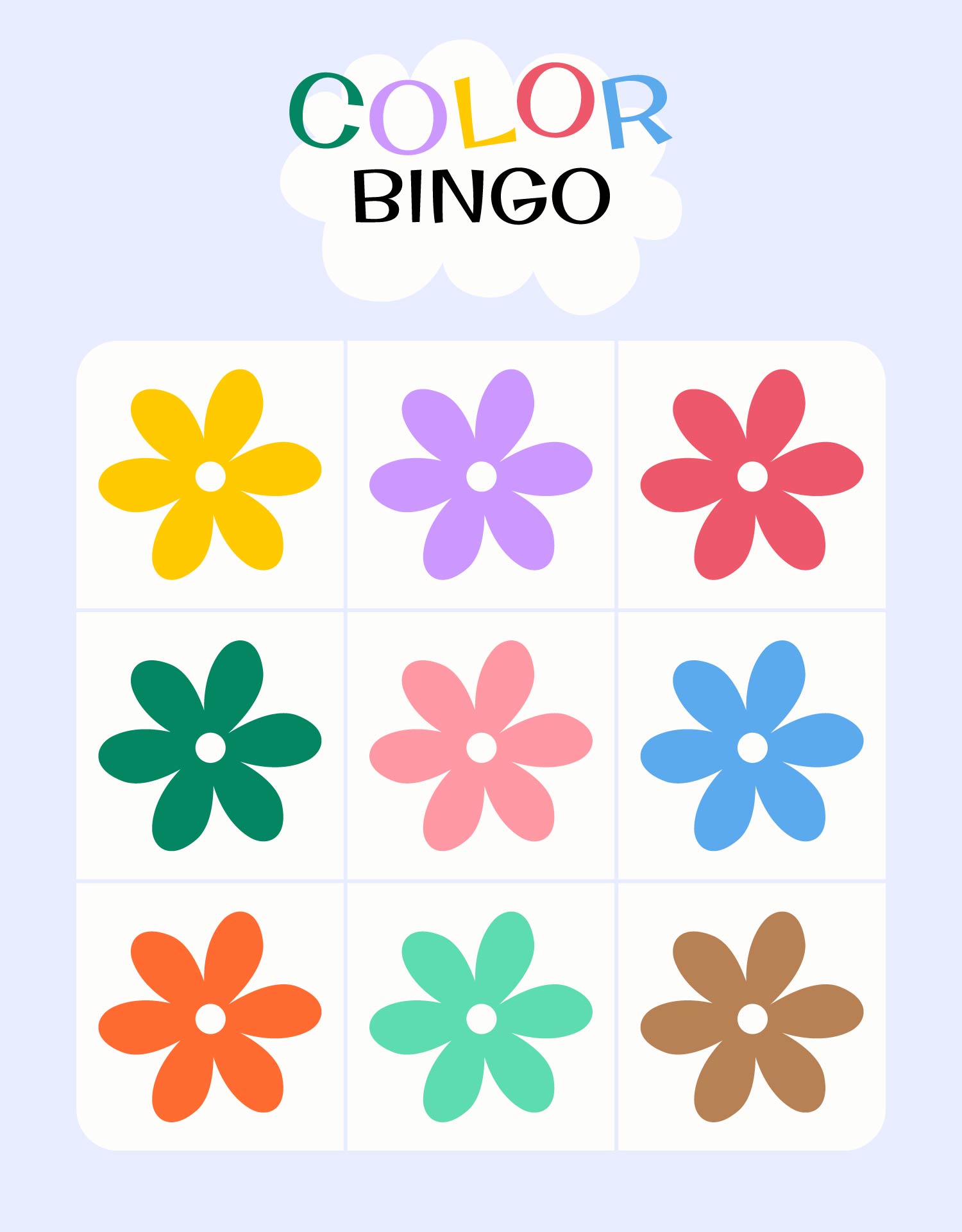 Fun Color Bingo Activity for Preschool