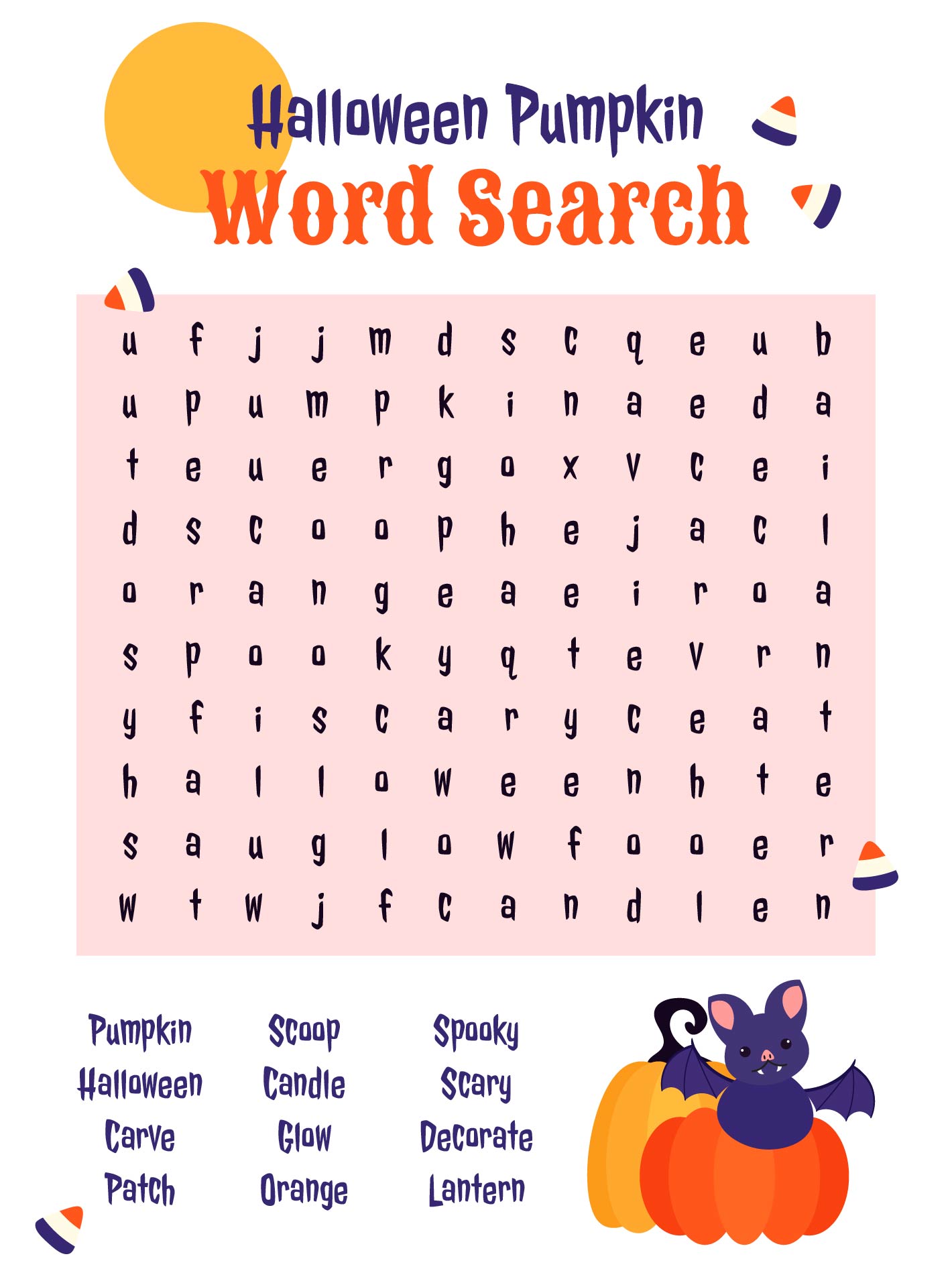 Halloween Pumpkin Word Search Sheets Halloween Pumpkin Word Search Sheets