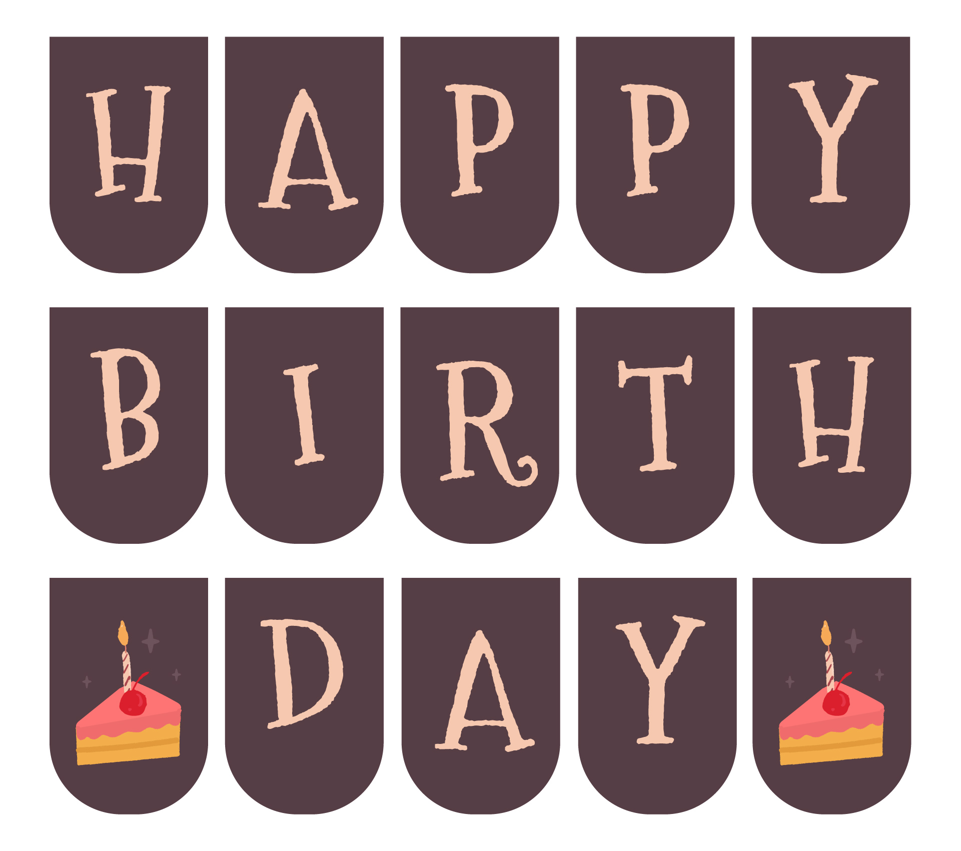 Happy Birthday Banner Letters Printable