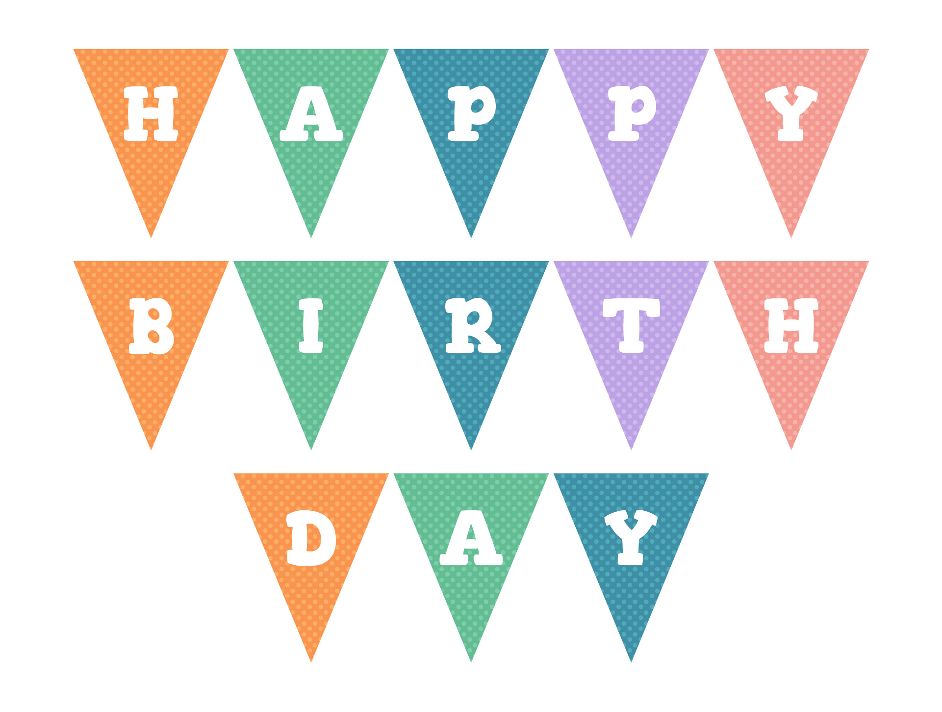 Happy Birthday Letter Cutouts Printable