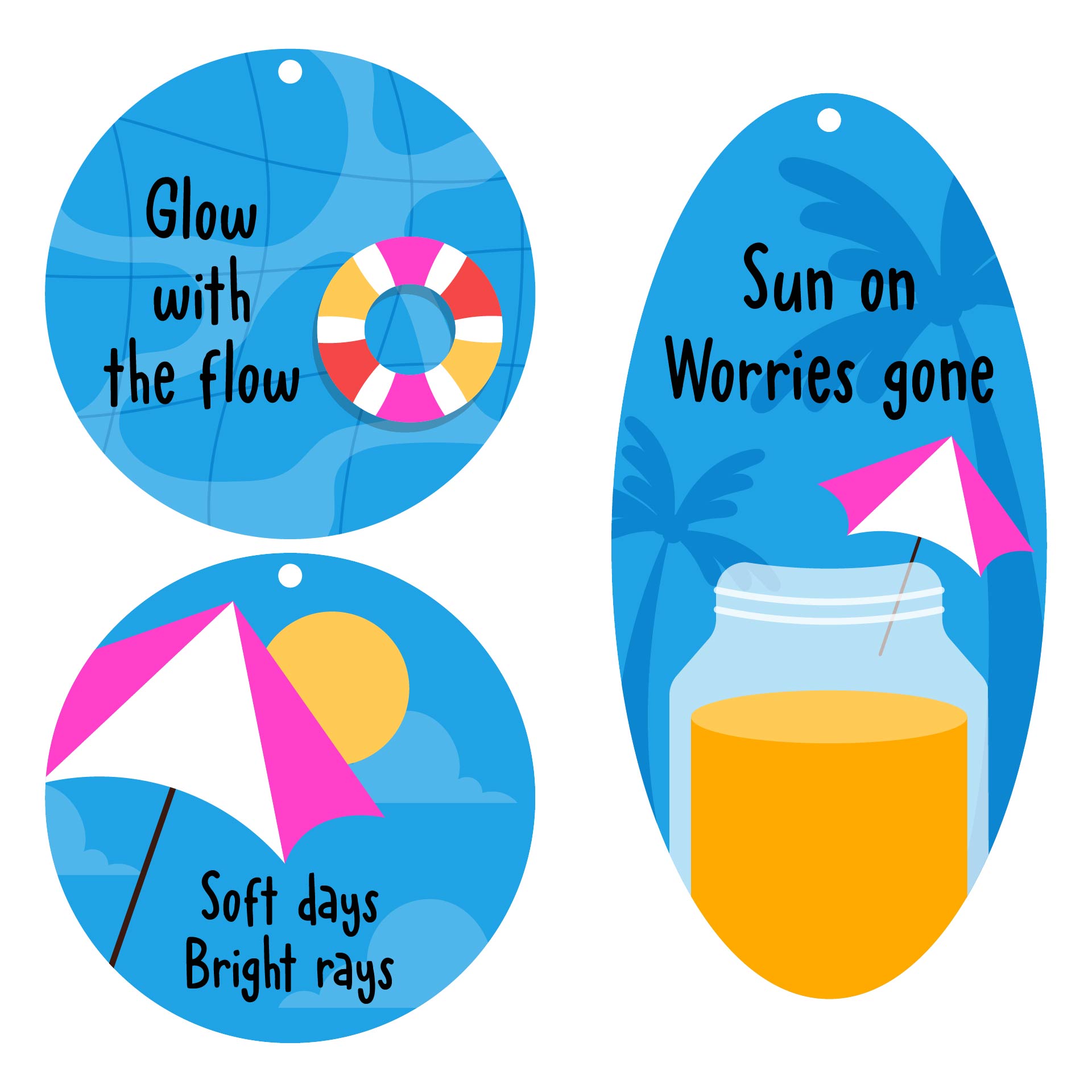 Happy Summer Hang Tags Printables