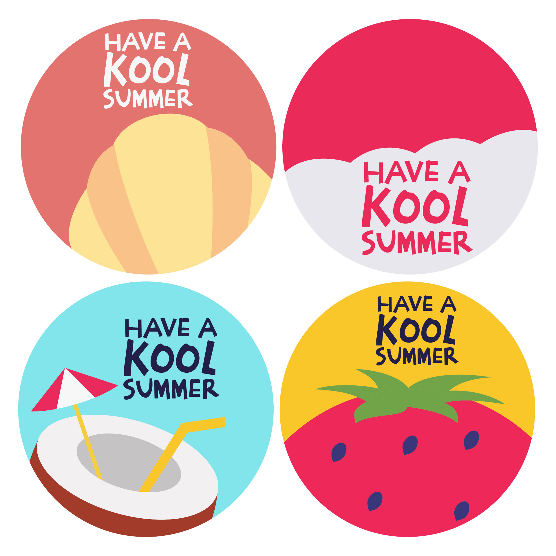 Have a Kool Summer Sticker Design