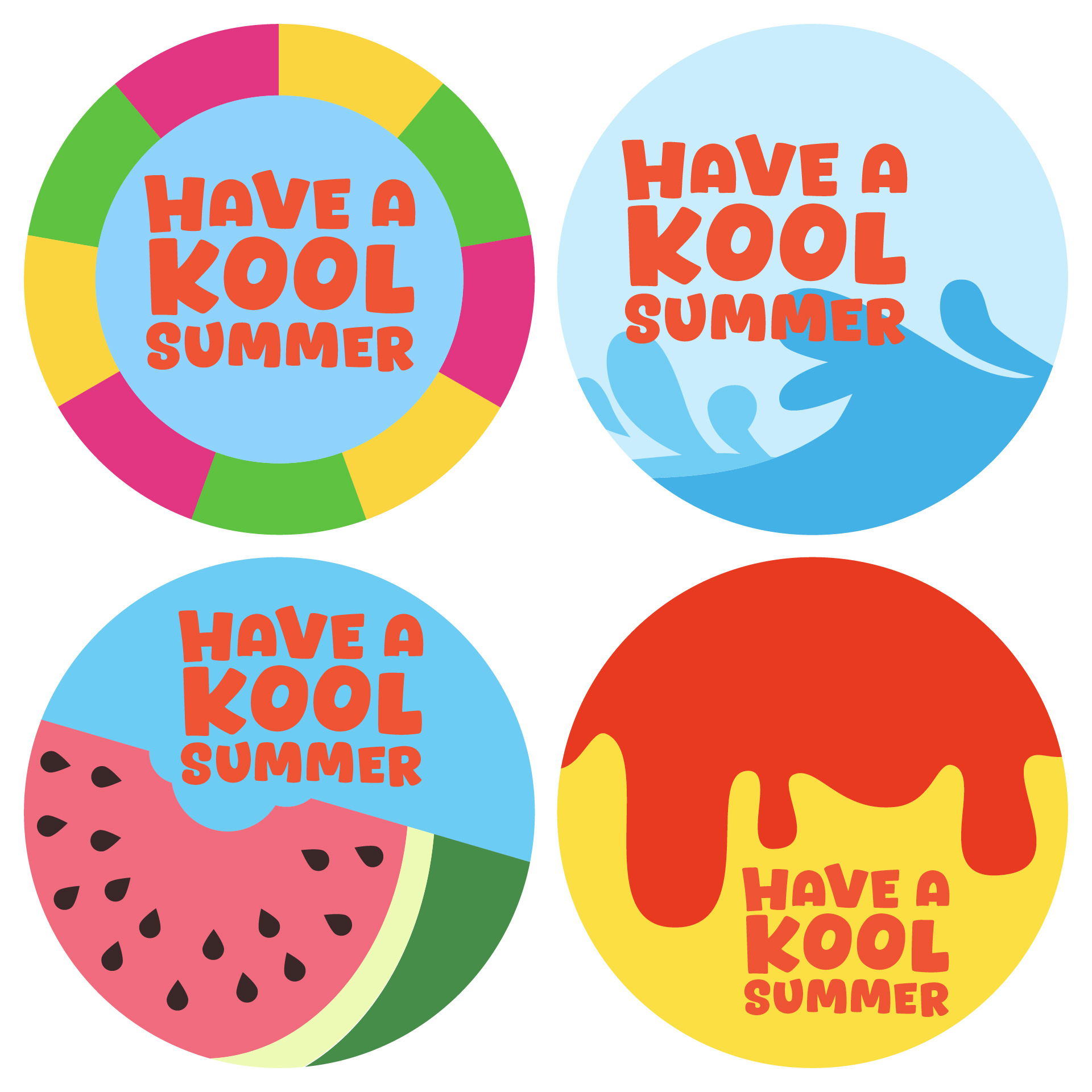 Have a Kool Summer Water Bottle Label