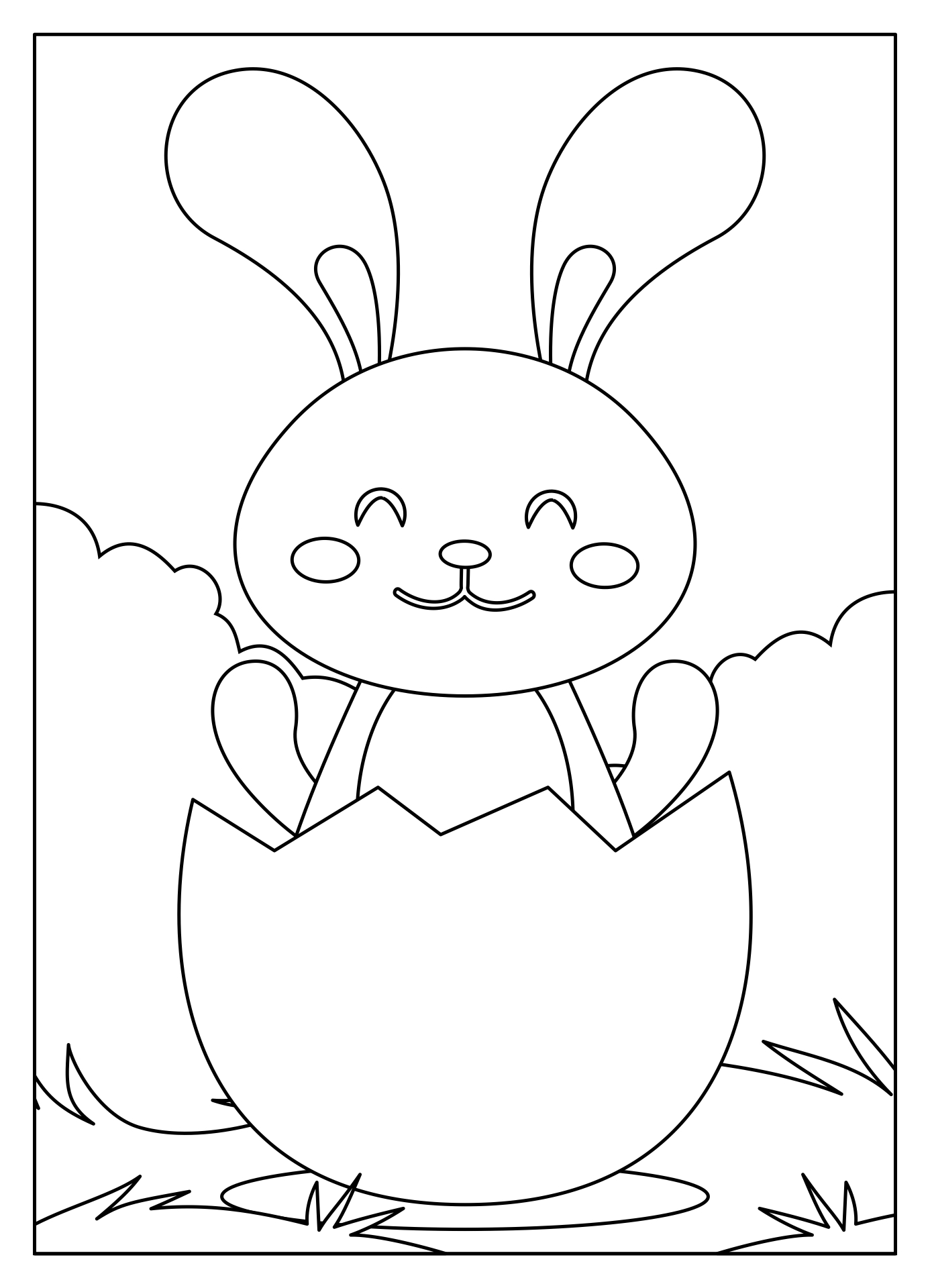 Holiday Easter Bunny Stencil Printable