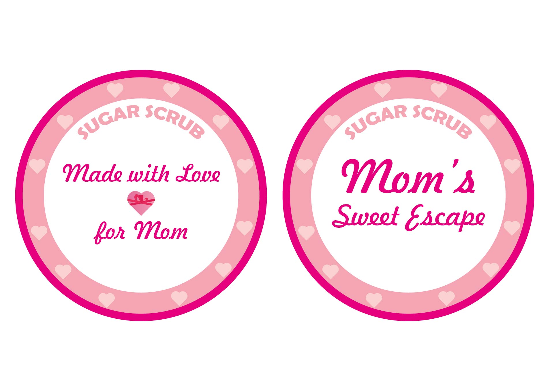 Homemade Sugar Scrub Labels for Mothers Day Gifts