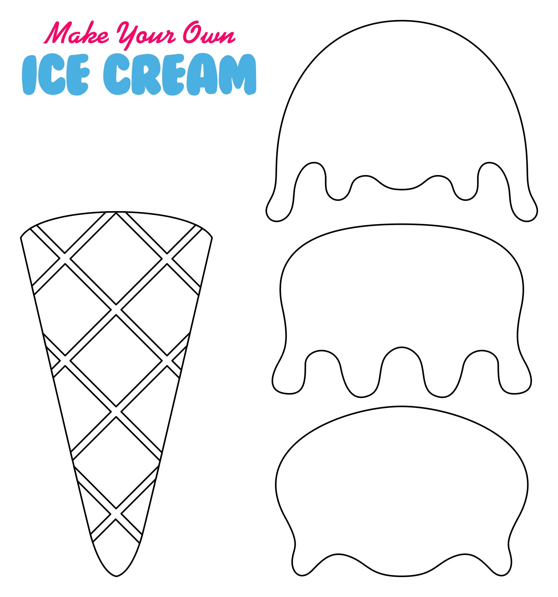 Ice Cream Themed Activities Printables