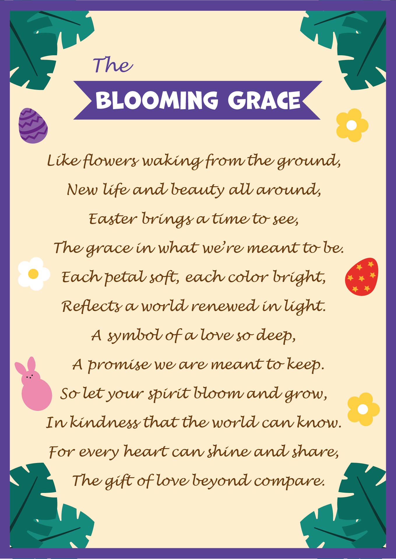 Inspirational Easter Poems Printable