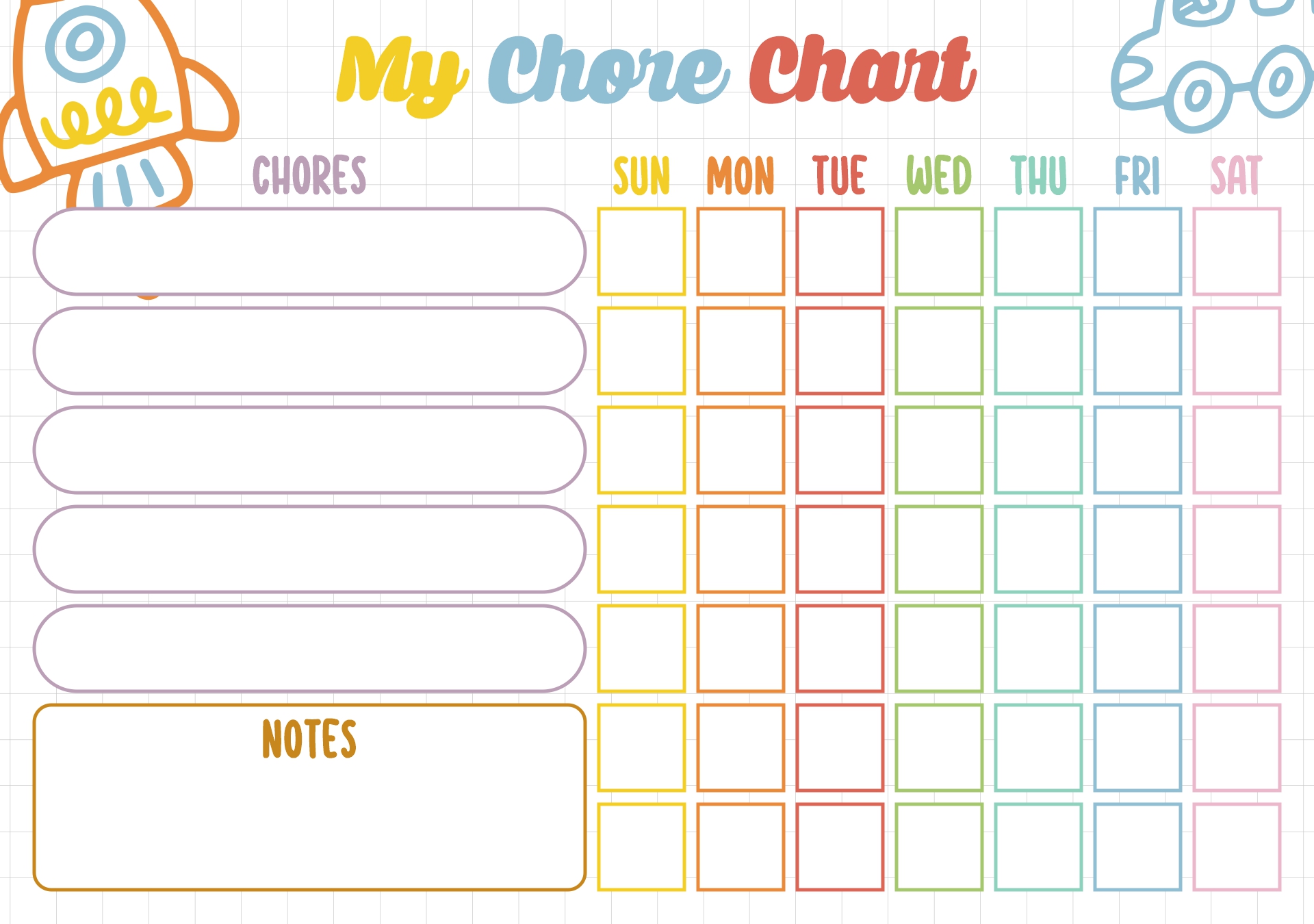 Kids Chore Chart Printable