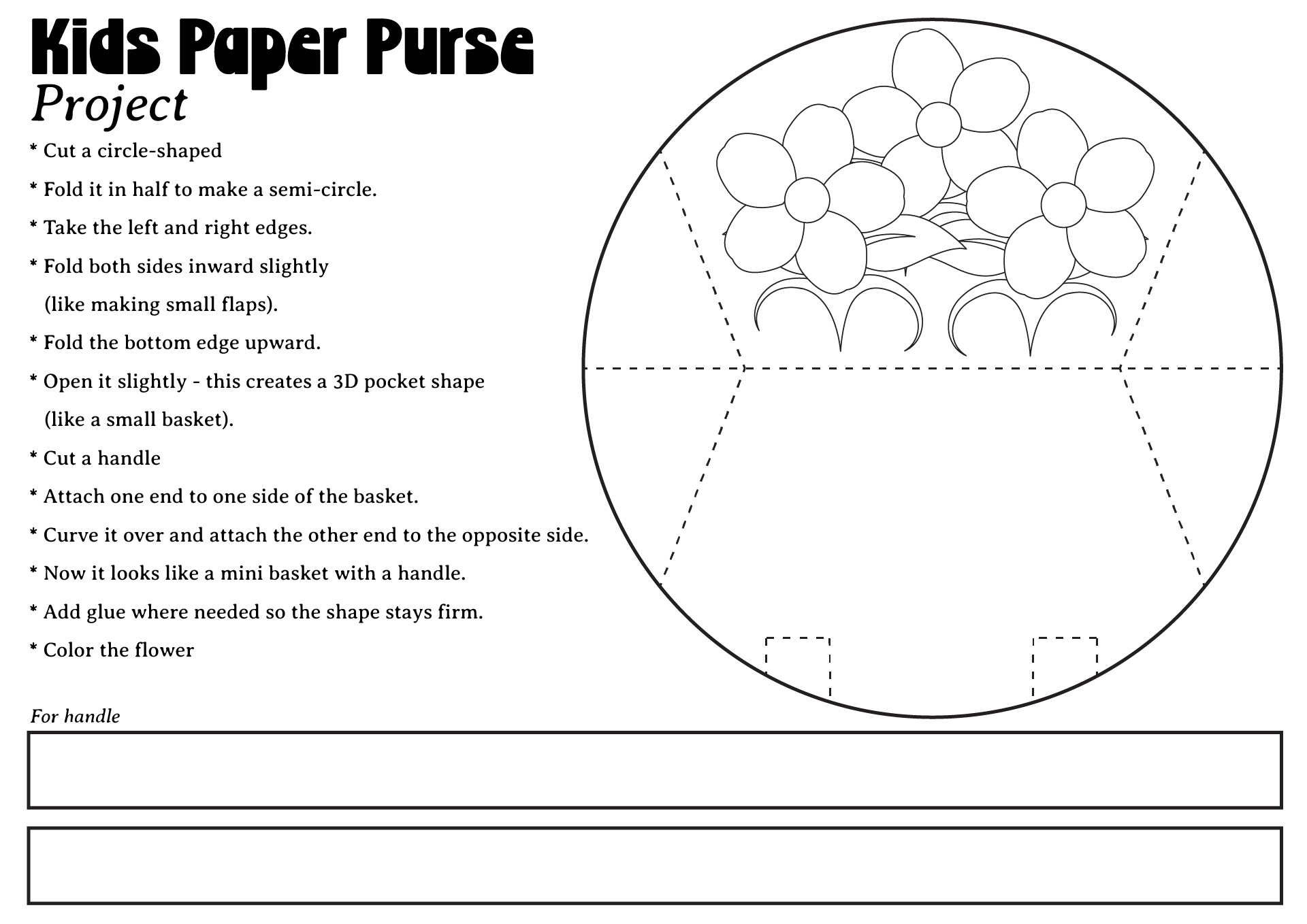 Kids Paper Purse Project Kids Paper Purse Project