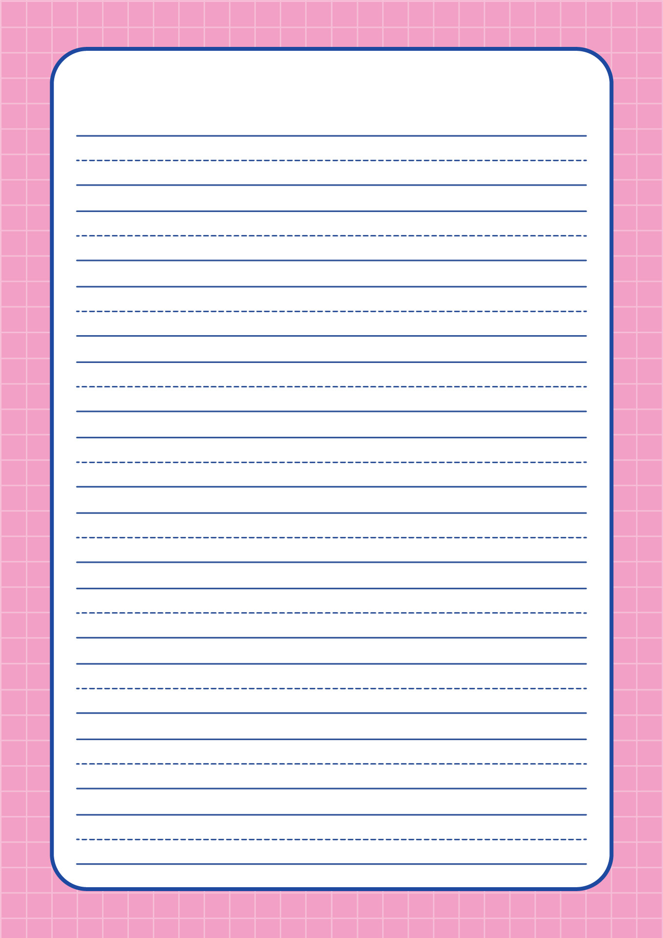 Kindergarten Handwriting Paper Printable