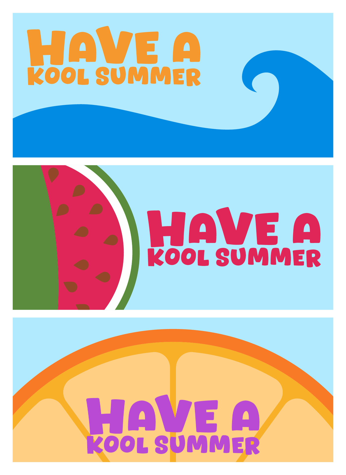 Kool Summer End of Year Gift Tags Template