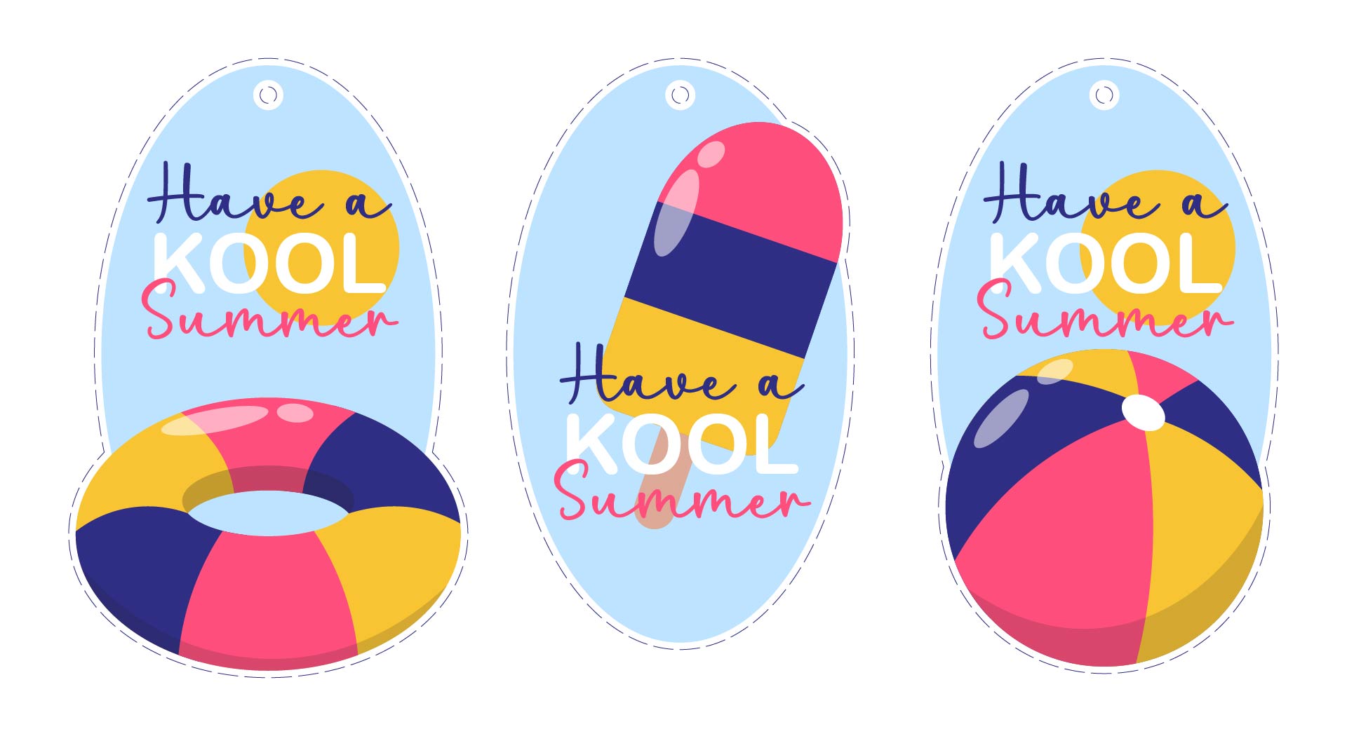 Kool Summer Party Favor Label