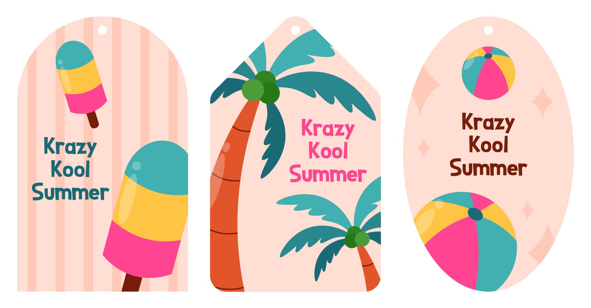 Krazy Kool Summer Favor Tags