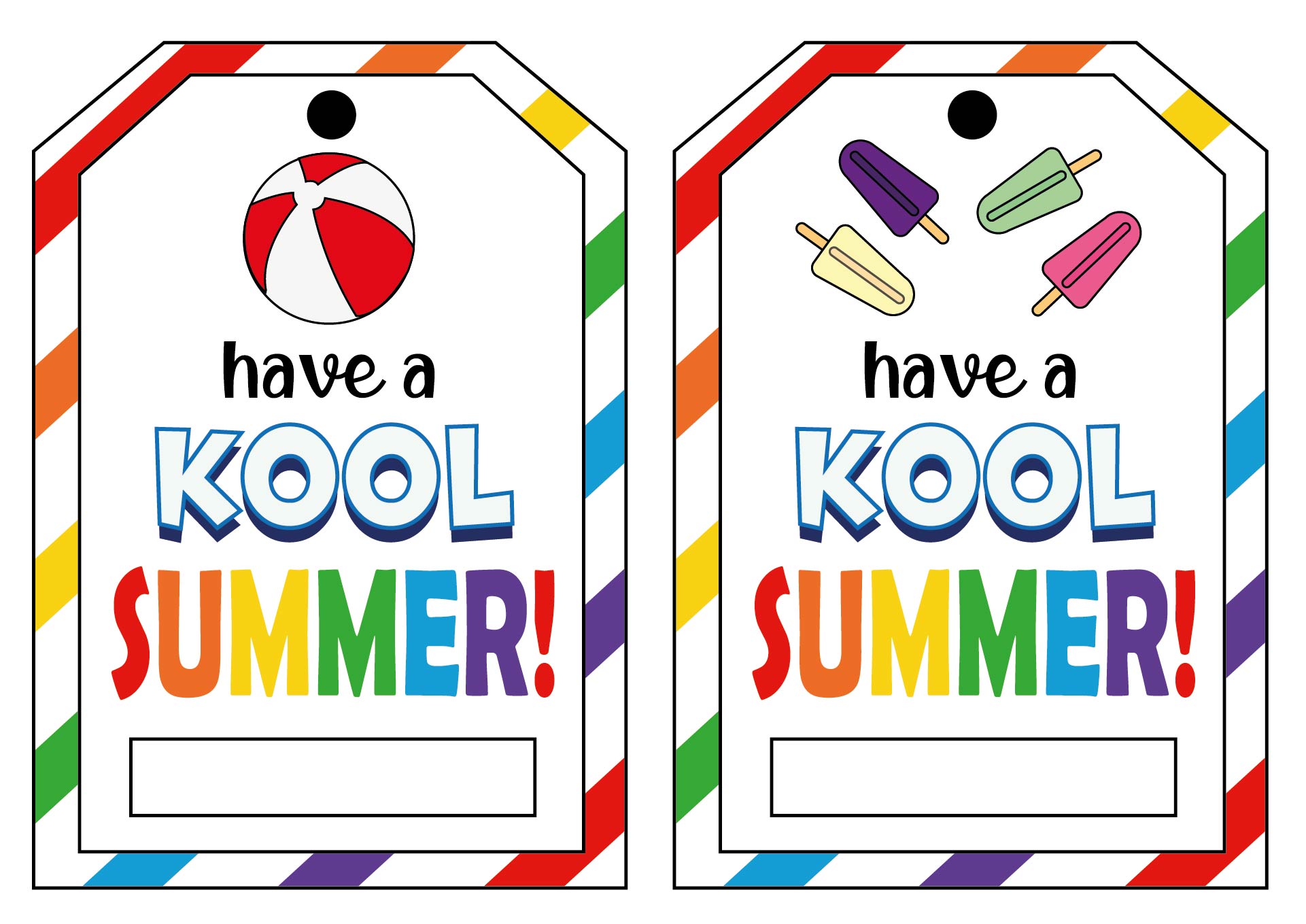 Krazy Kool Summer Hang Tags