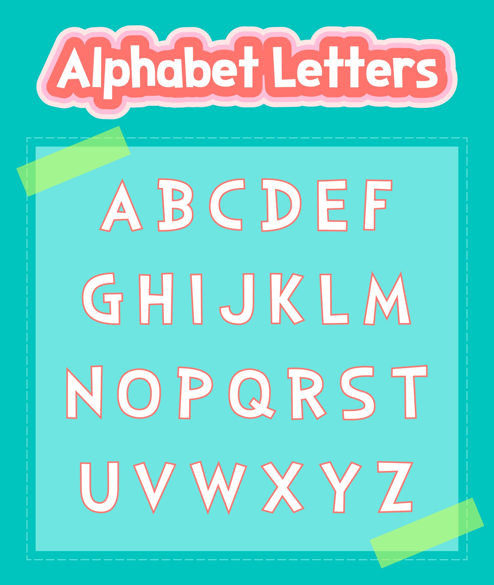 Large Alphabet Letters for Wall Printable