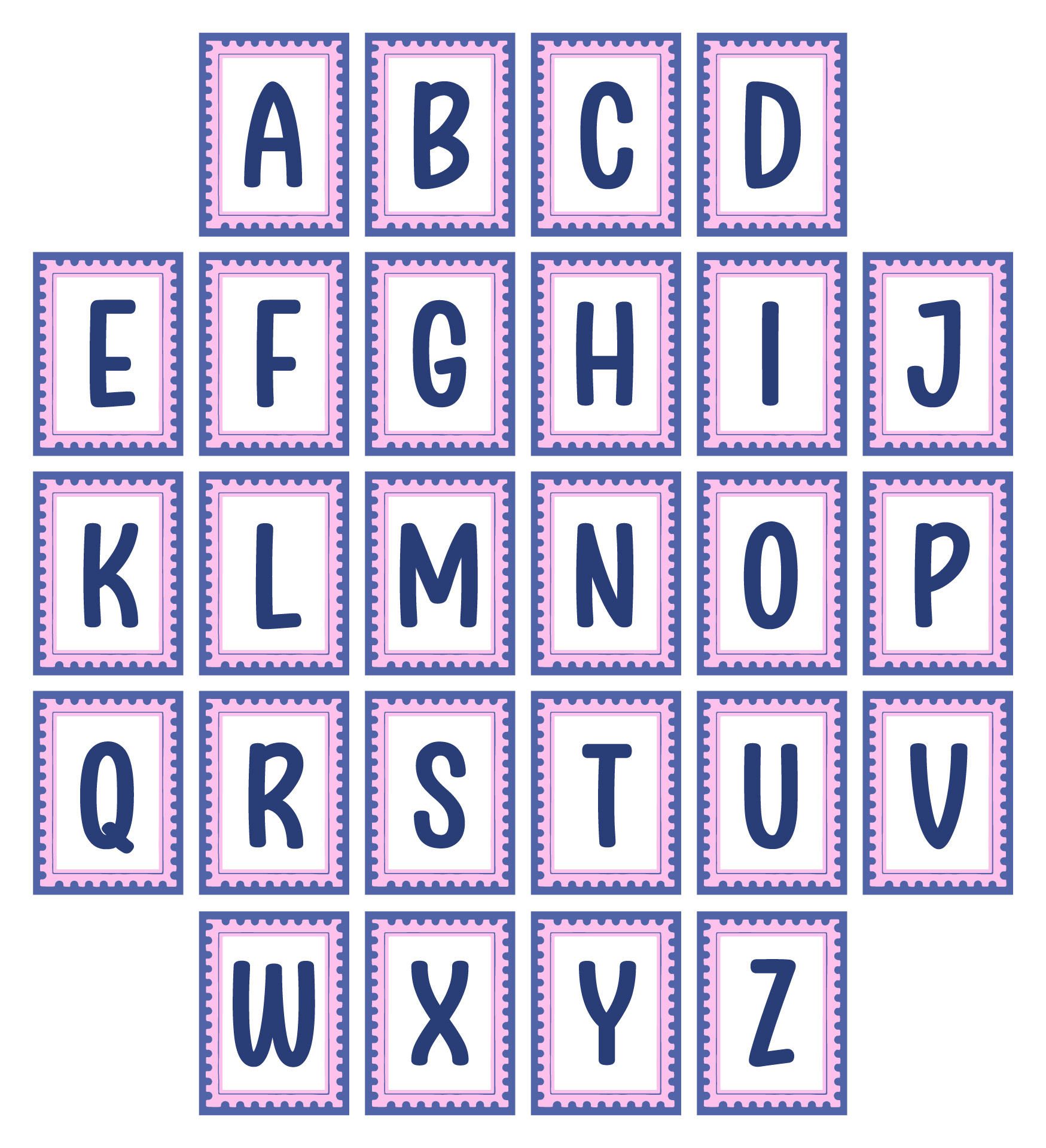 Large Print Alphabet Cards for Preschool Learning