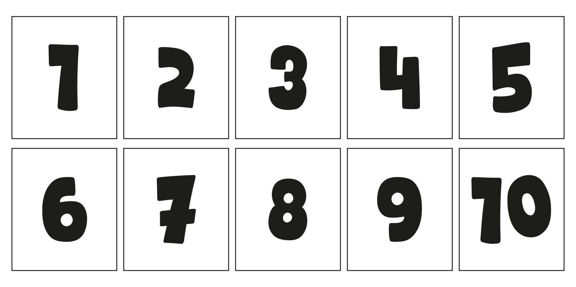 Large Printable Block Numbers 1-10 Large Printable Block Numbers 1-10