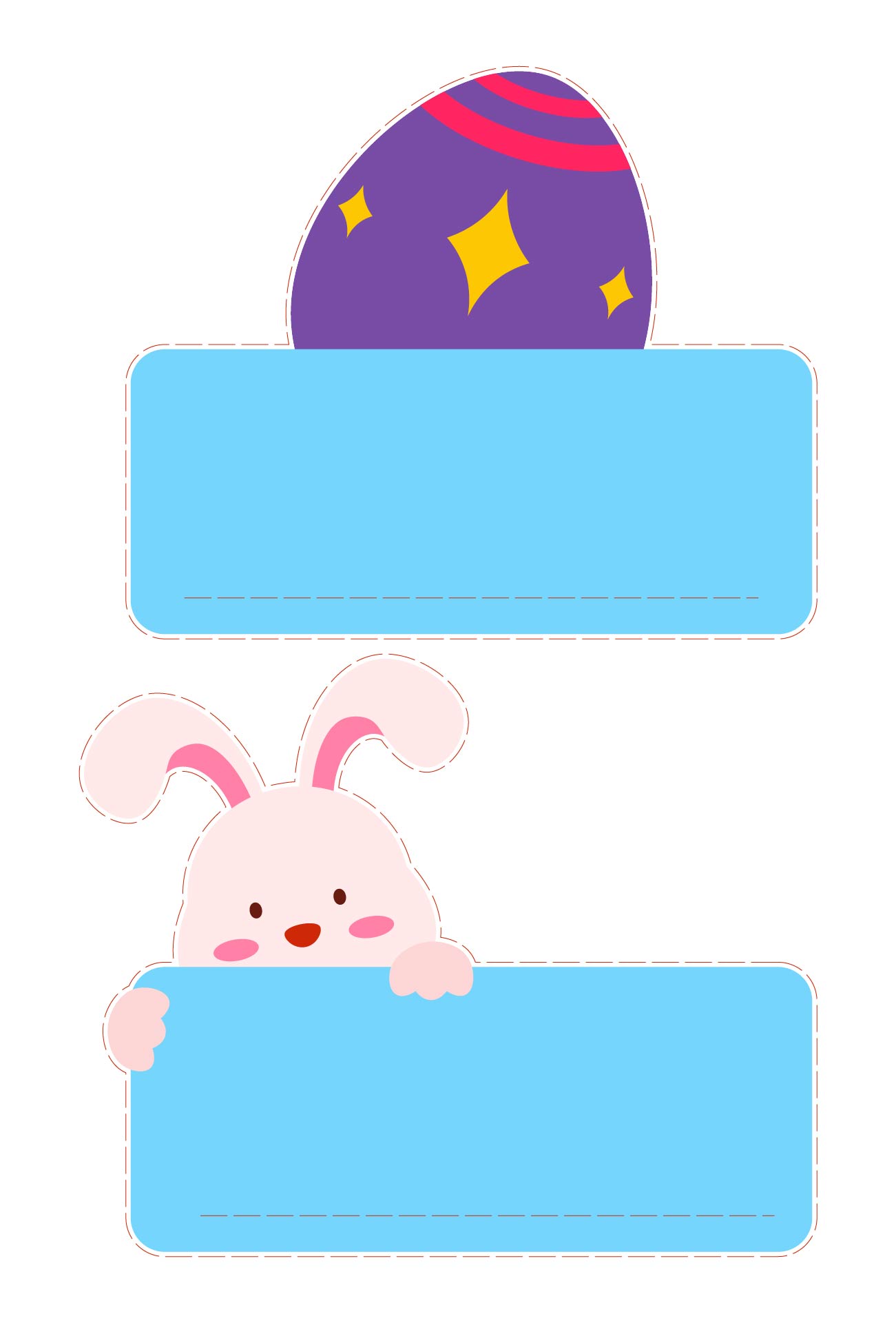 Olivia Themed Easter Basket Name Tags