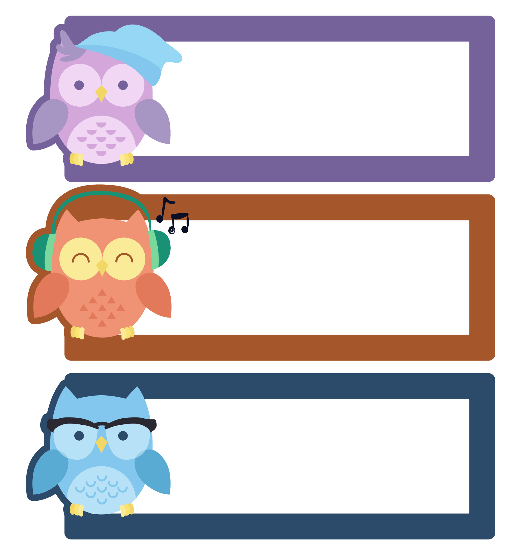 Owl Name Badge Printables for Classrooms Owl Name Badge Printables for Classrooms