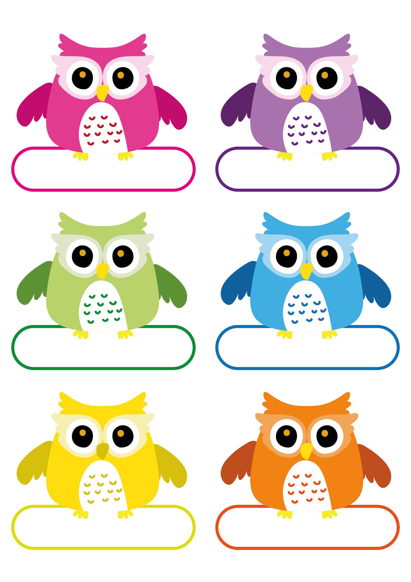 Owl Name Tags for Birthday Party Owl Name Tags for Birthday Party