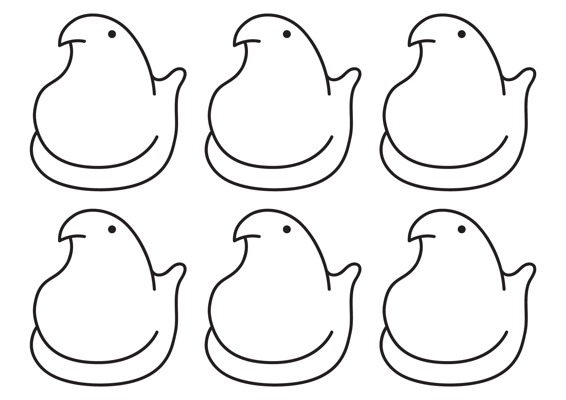 Peeps Chick Cut Out Sheet Peeps Chick Cut Out Sheet