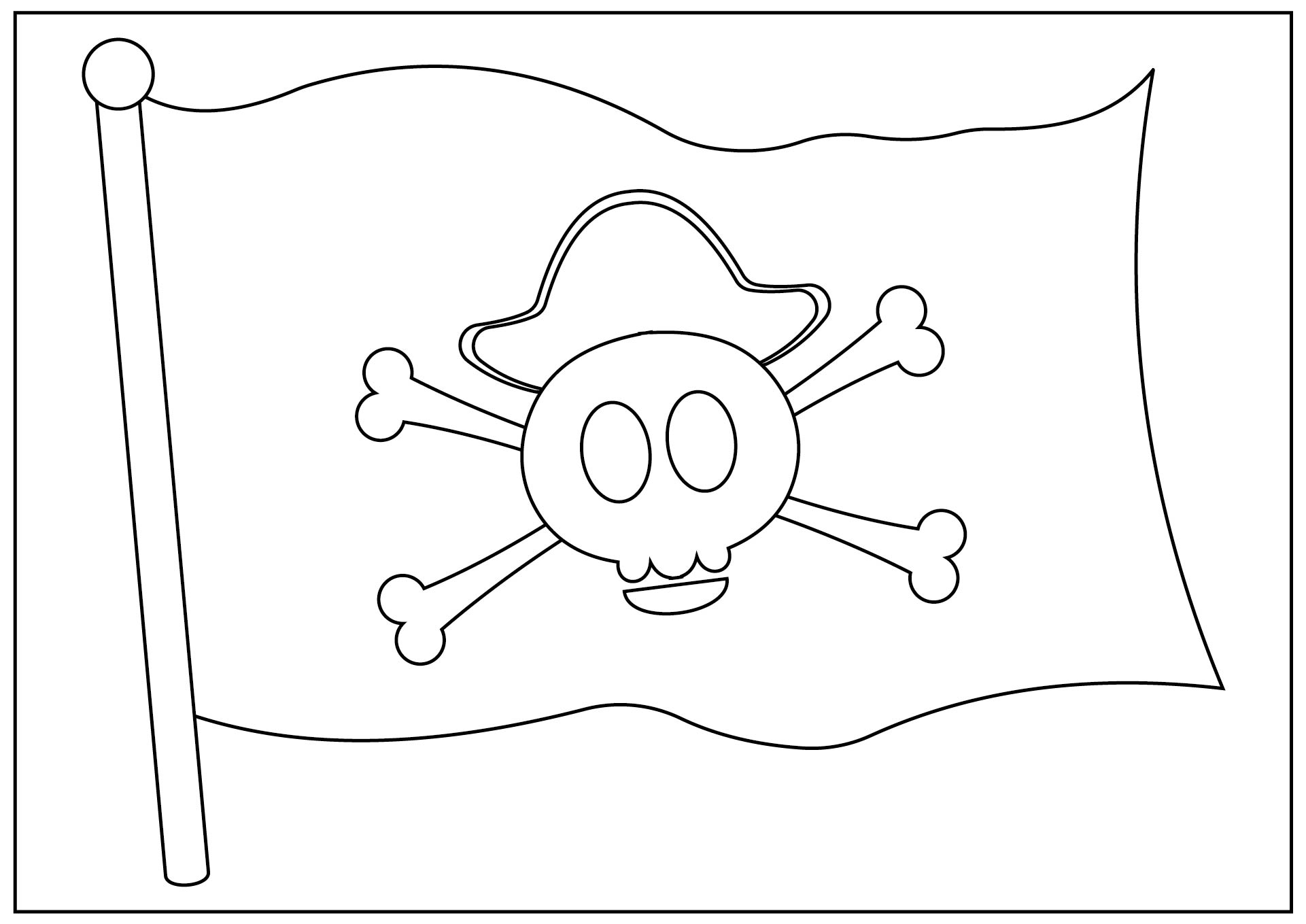 Pirate Flag Coloring Pages Printable