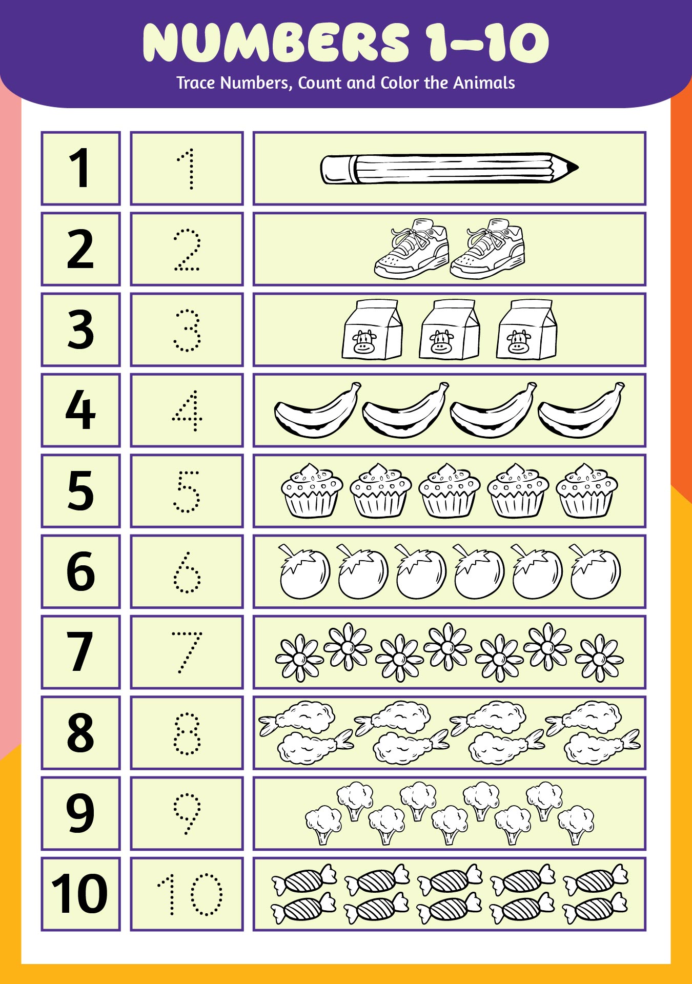 Preschool Math Number Worksheets