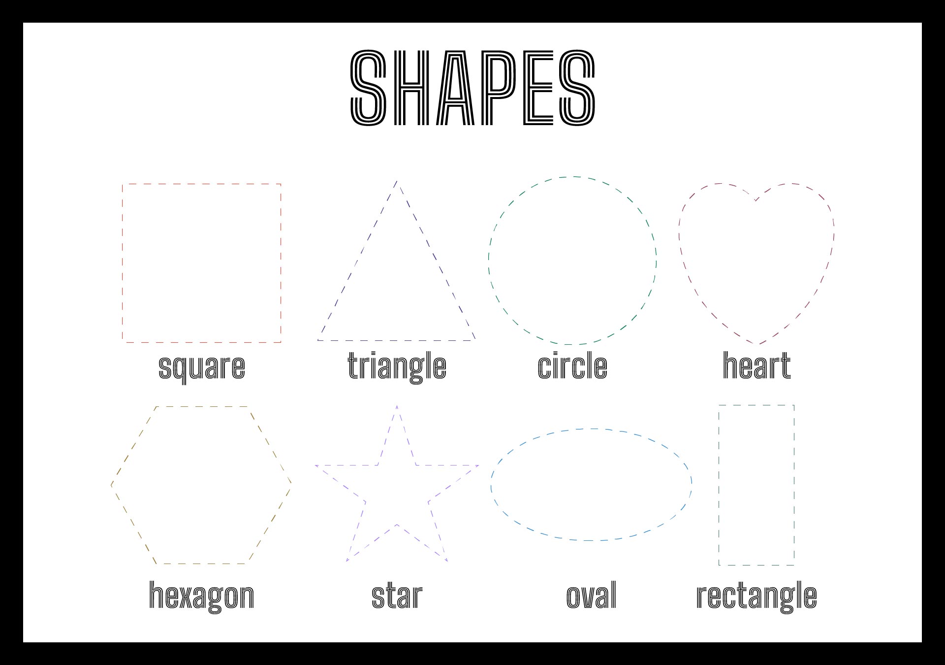 Preschool Tracing Shapes and Letters Printable