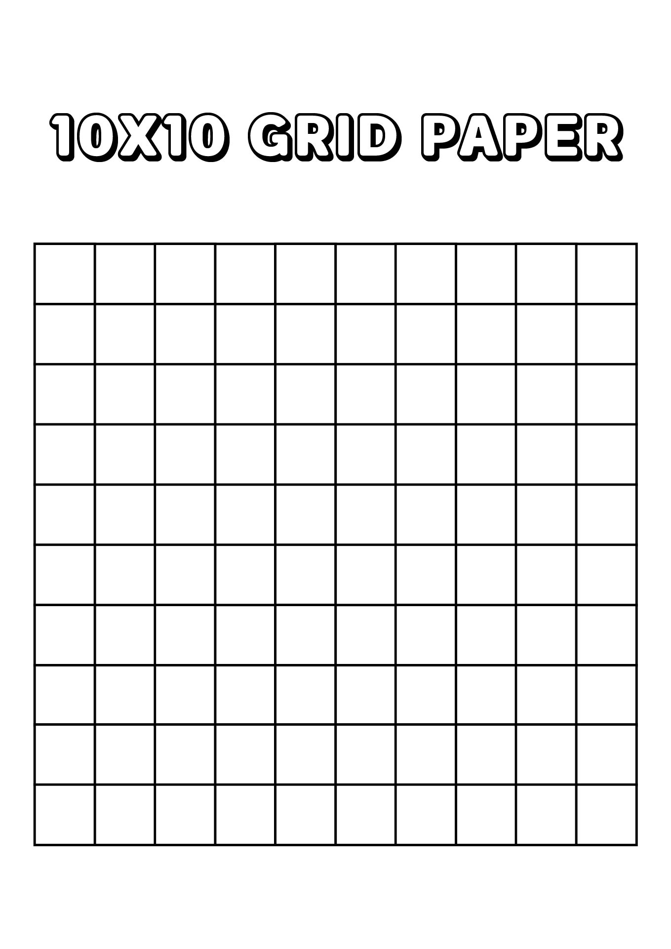 Printable 10x10 Grid Paper