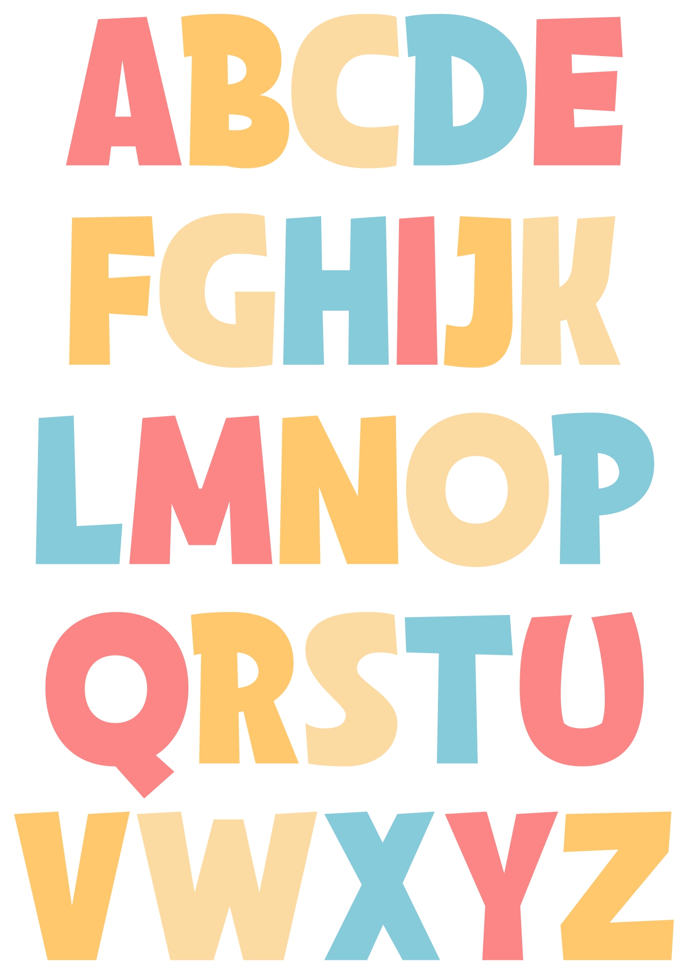 Printable Alphabet Letters A4 Size