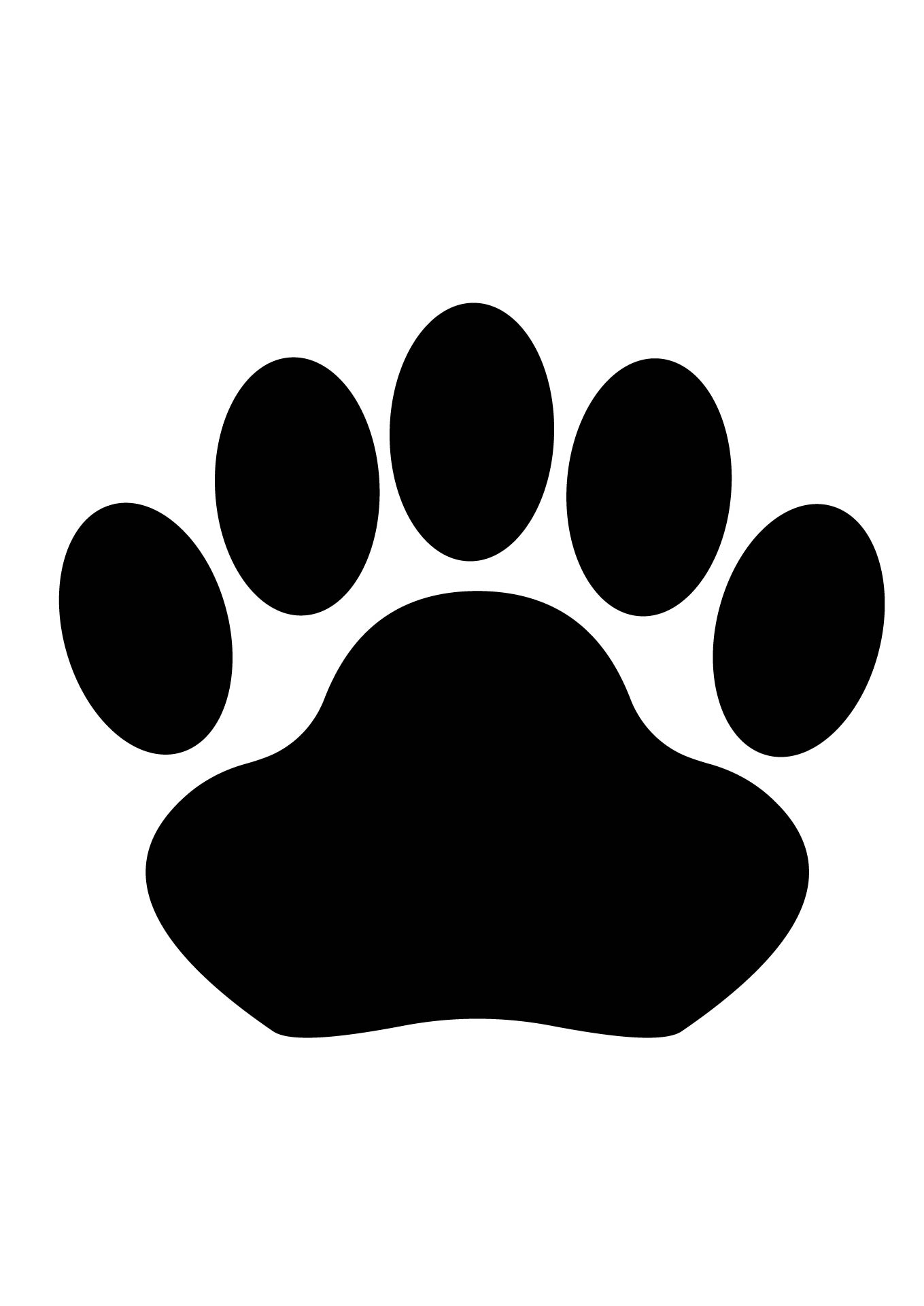 Printable Bear Footprint Pattern