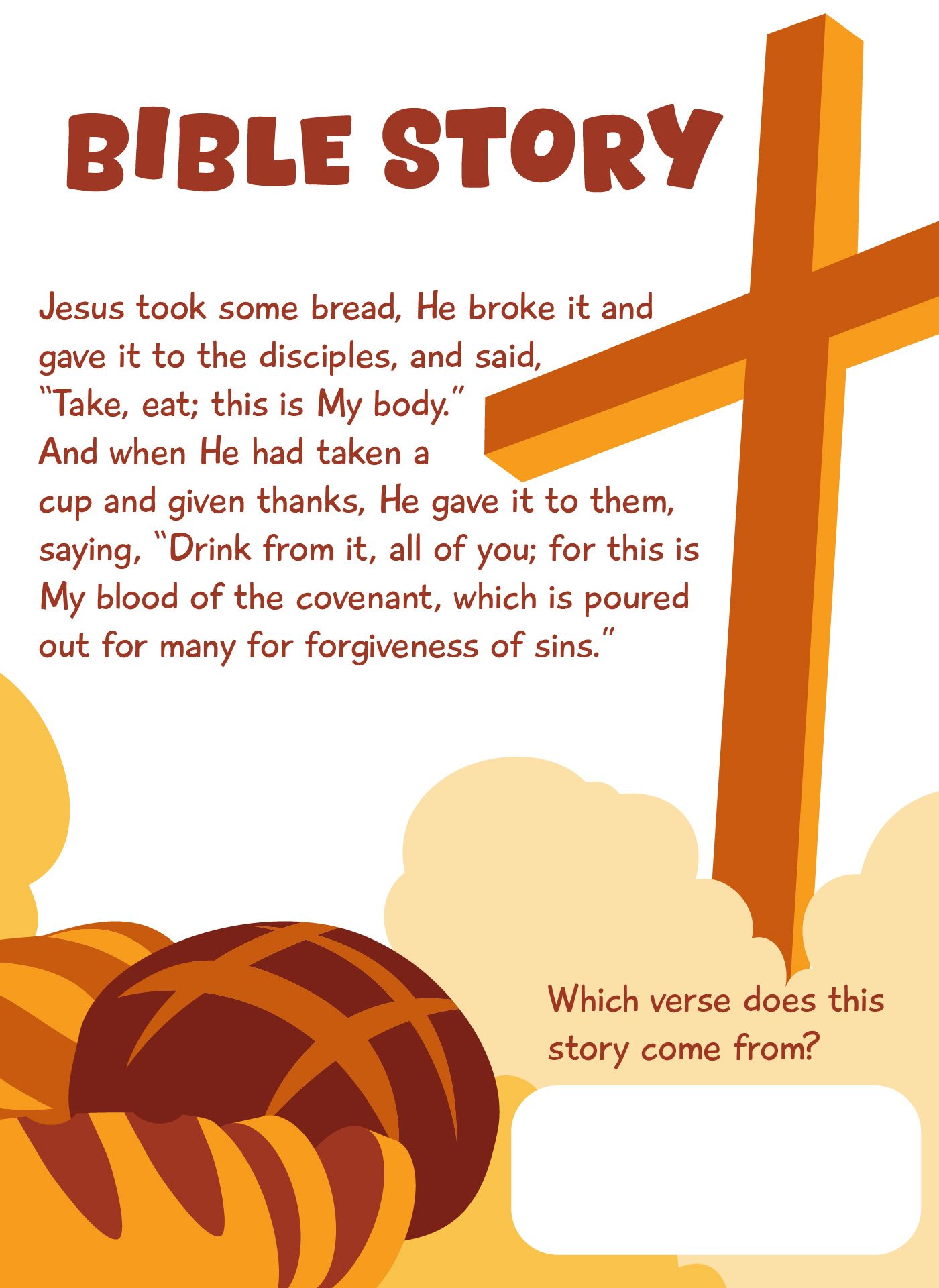 Printable Bible Easter Story Worksheets for Kids