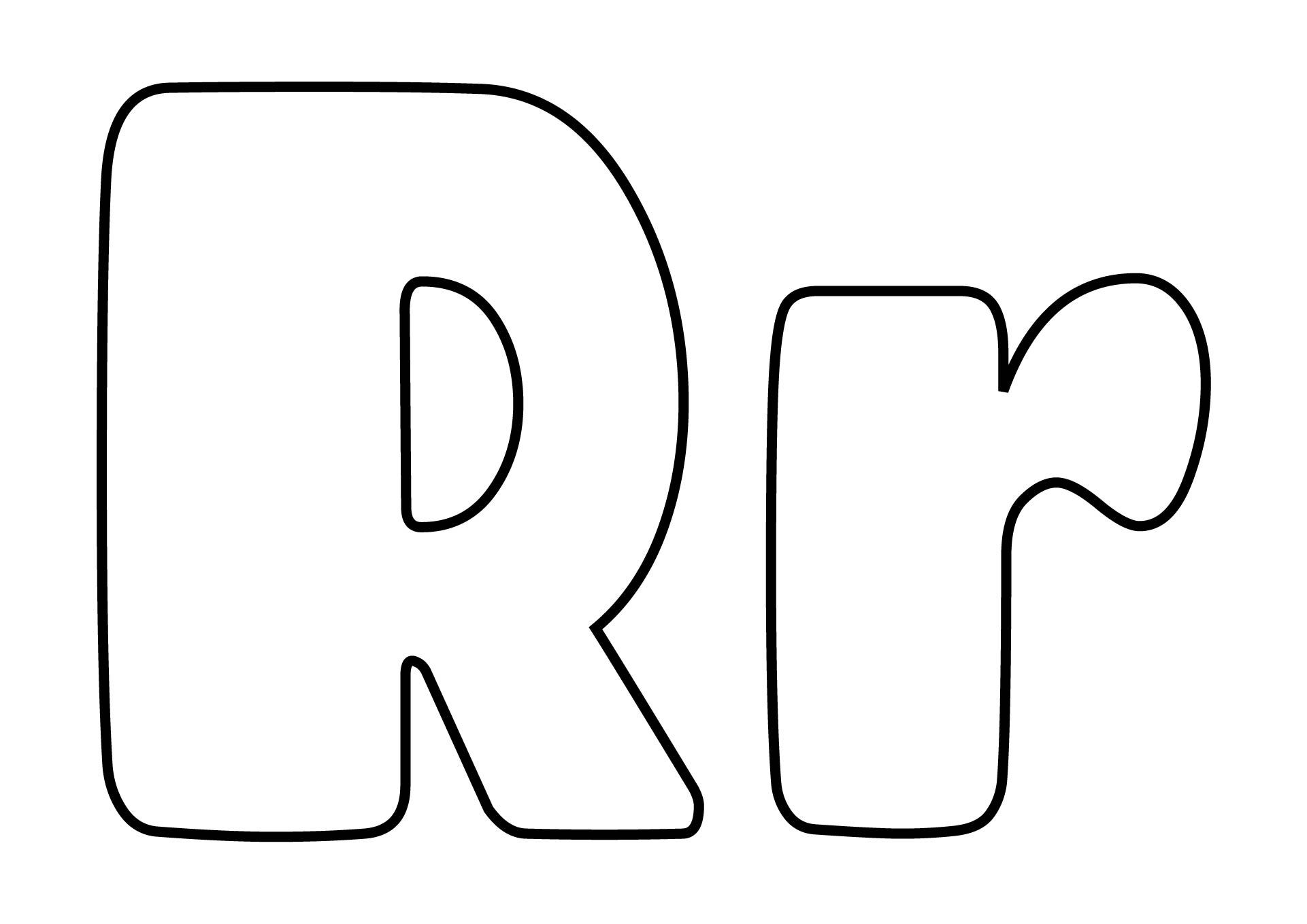 Printable Bubble Letters RR Alphabet