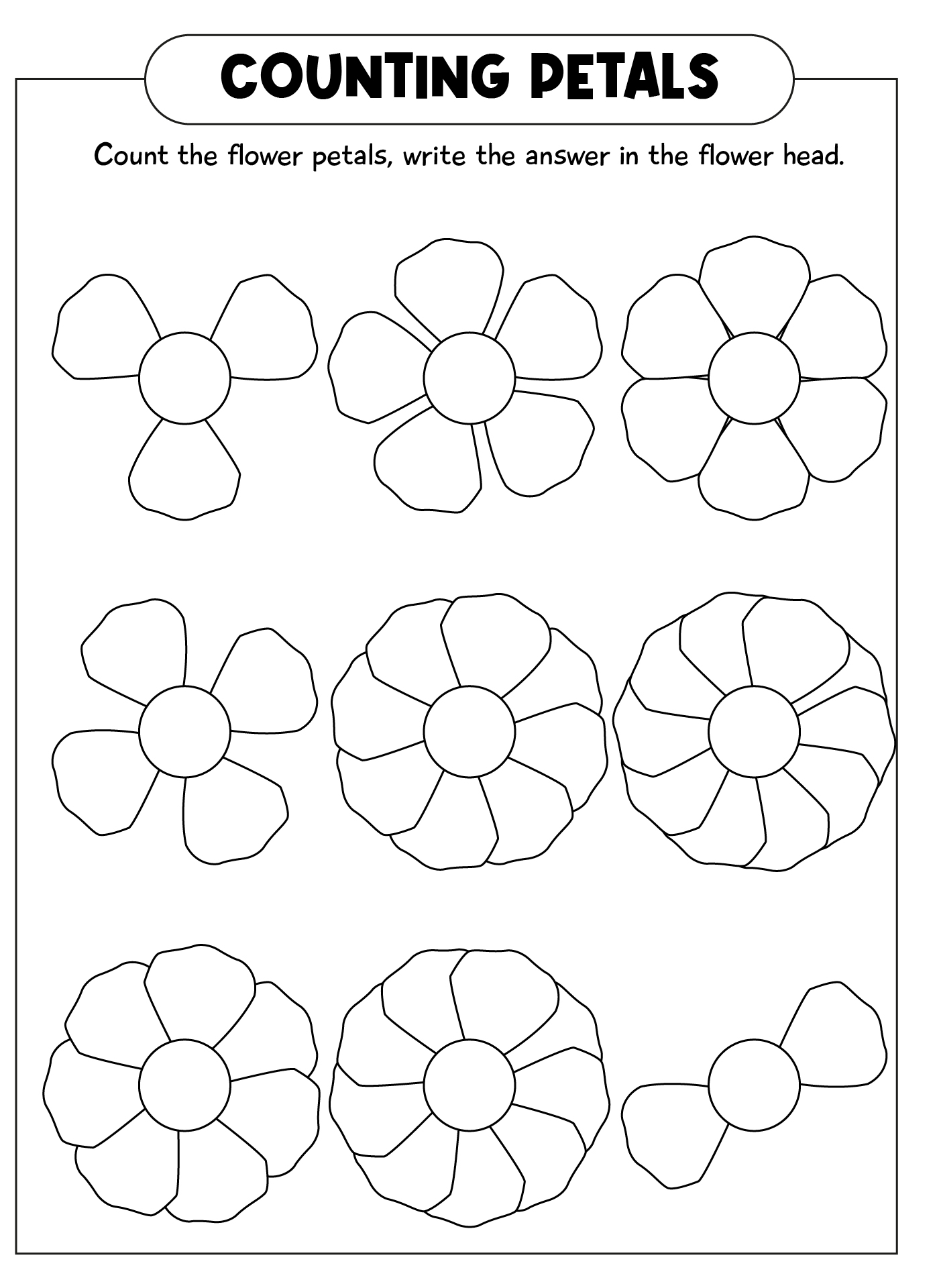 Printable Counting Practice Worksheets