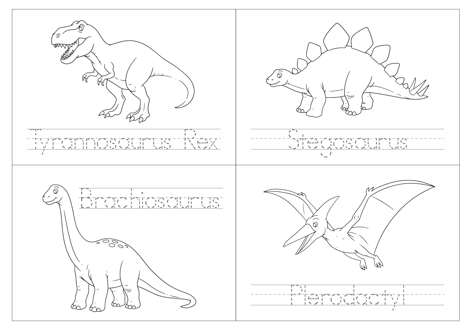Printable Dinosaur Illustrations for Educational Projects Printable Dinosaur Illustrations for Educational Projects