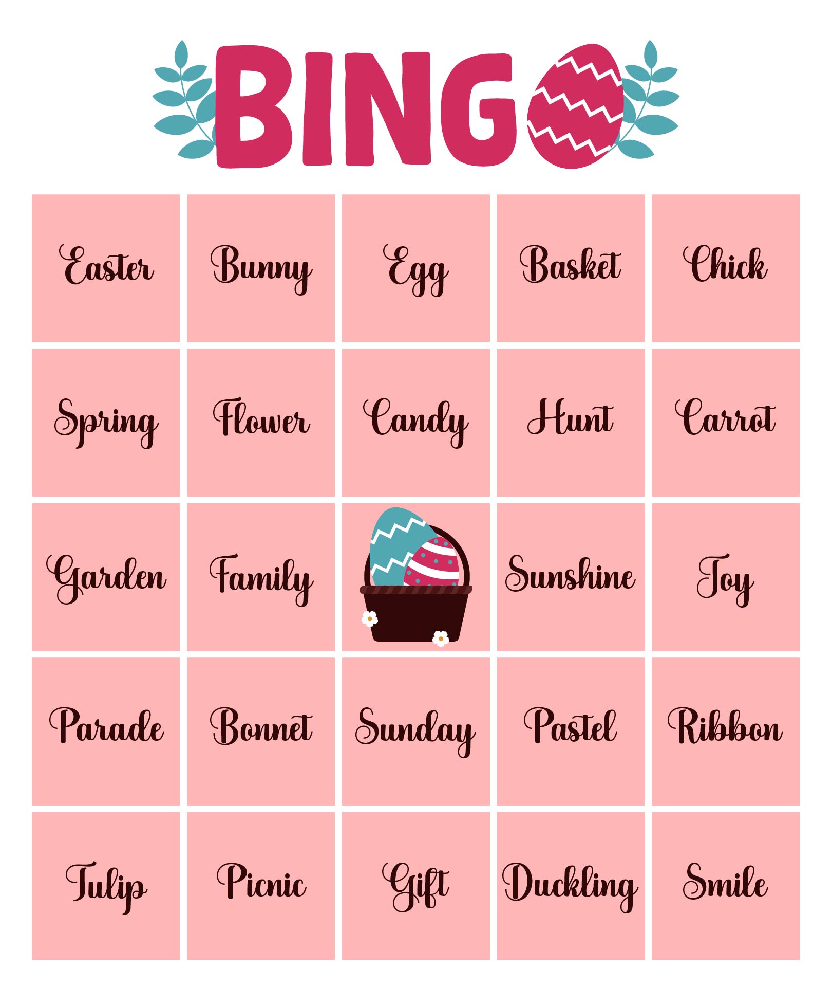 Printable Easter Bingo Game Cards for Seniors Printable Easter Bingo Game Cards for Seniors