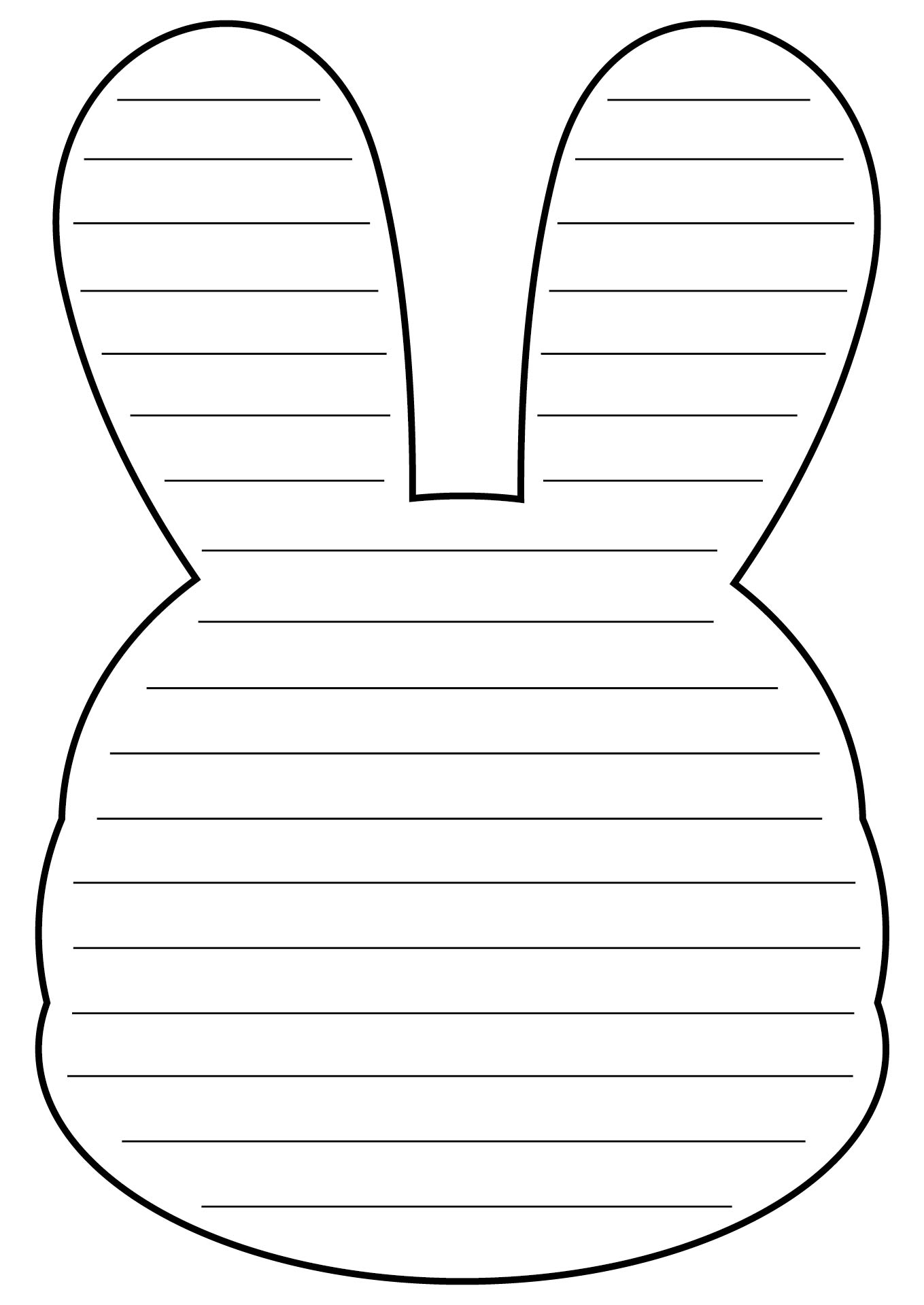 Printable Easter Bunny Face Stationery