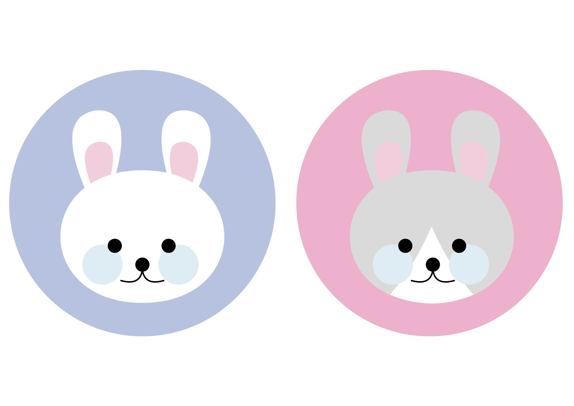 Printable Easter Bunny Face Stickers