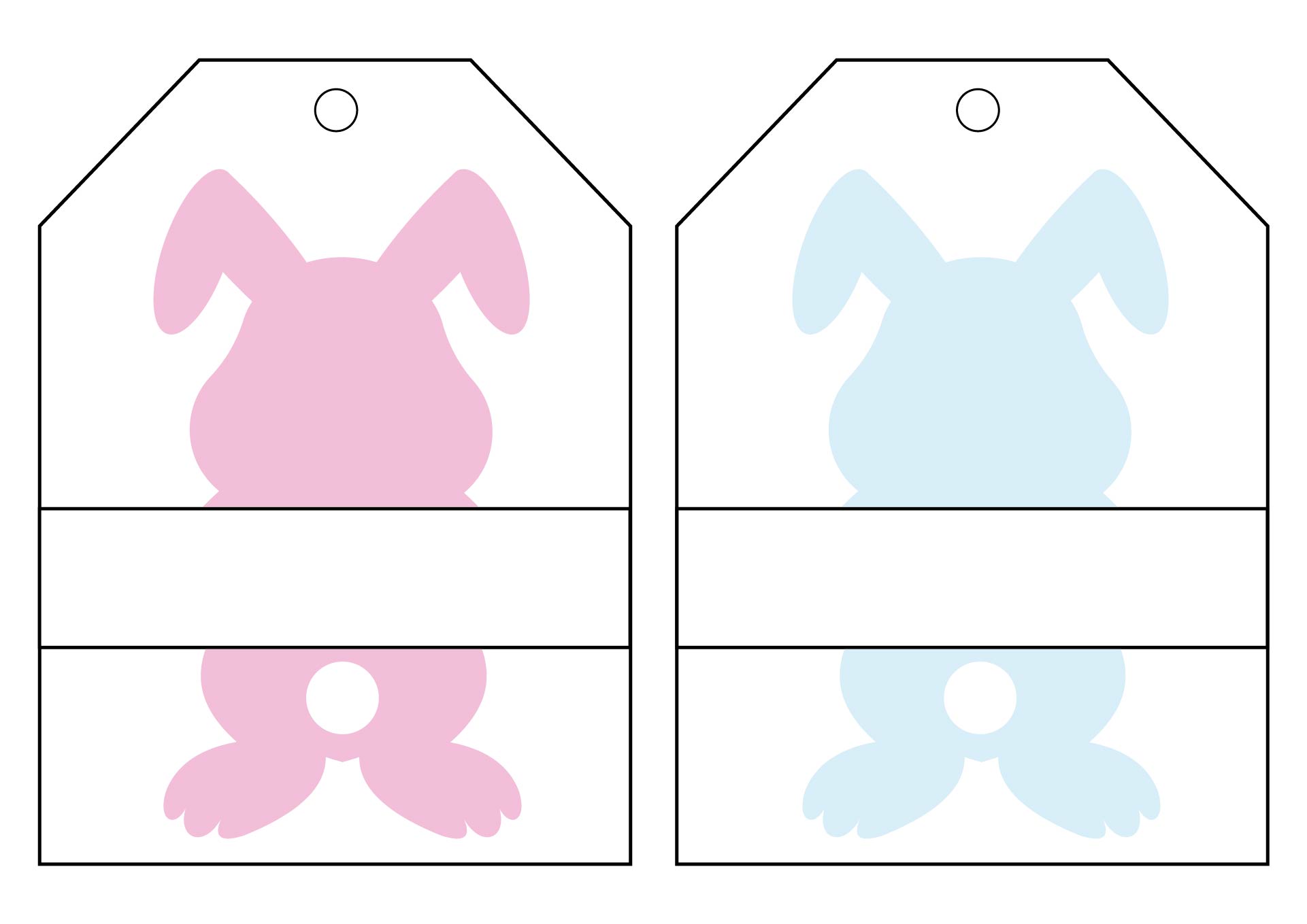 Printable Easter Bunny Name Tags
