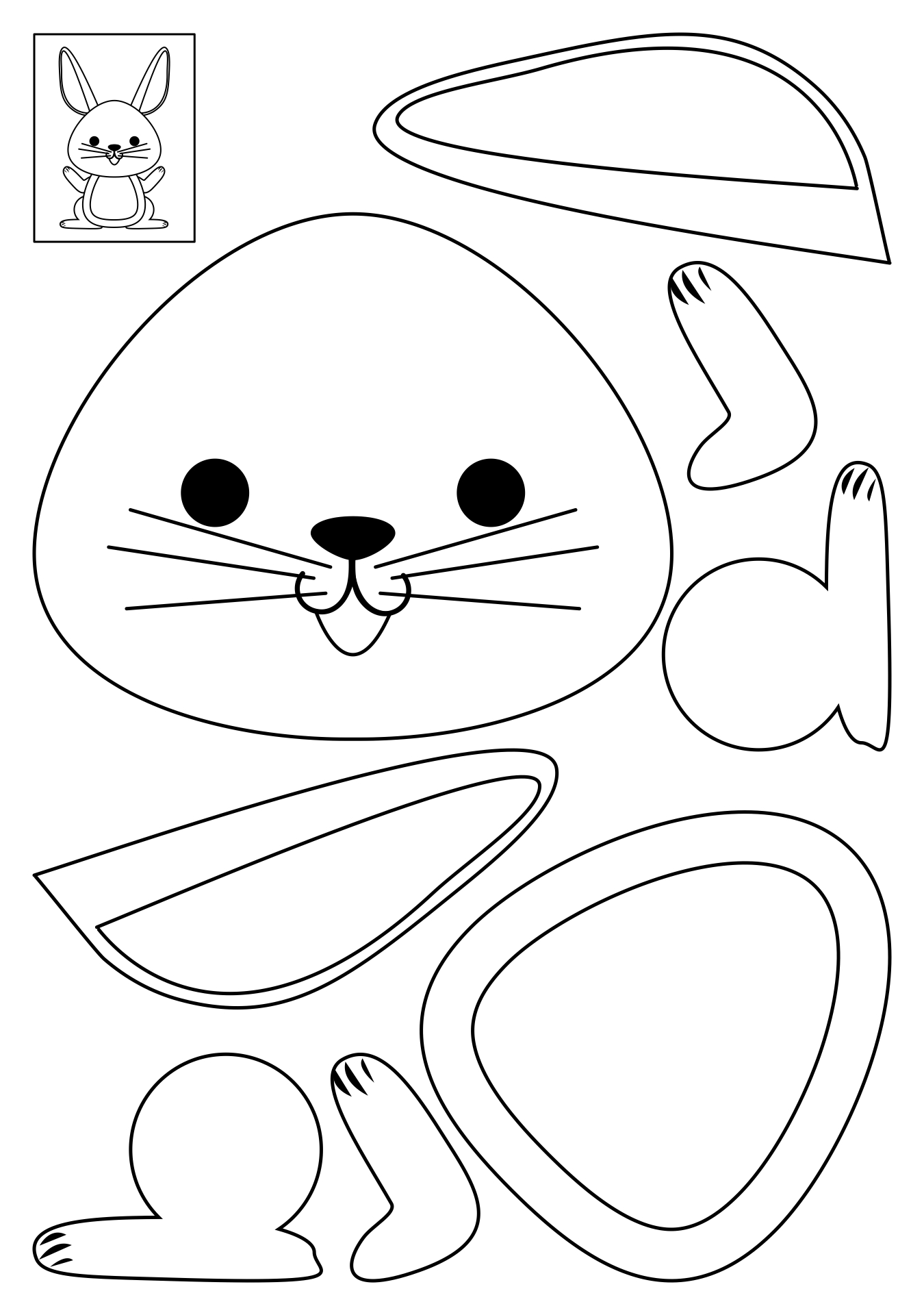 Printable Easter Bunny Stencil for Crafts