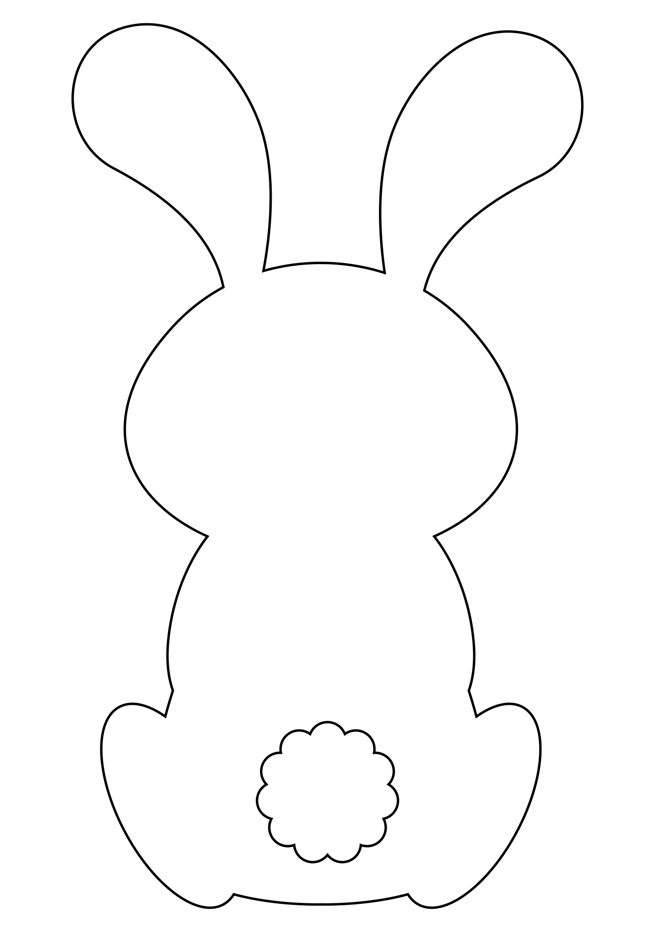 Printable Easter Bunny Stencil for Painting