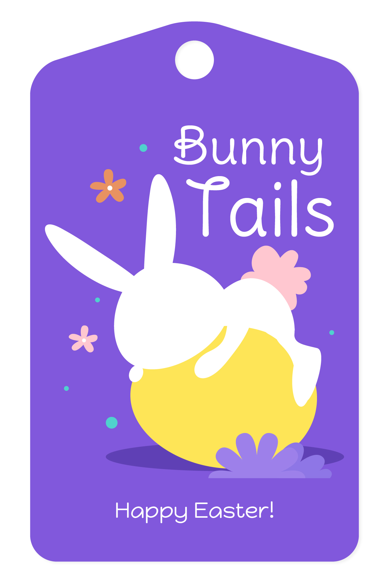 Printable Easter Bunny Tails Gift Tags