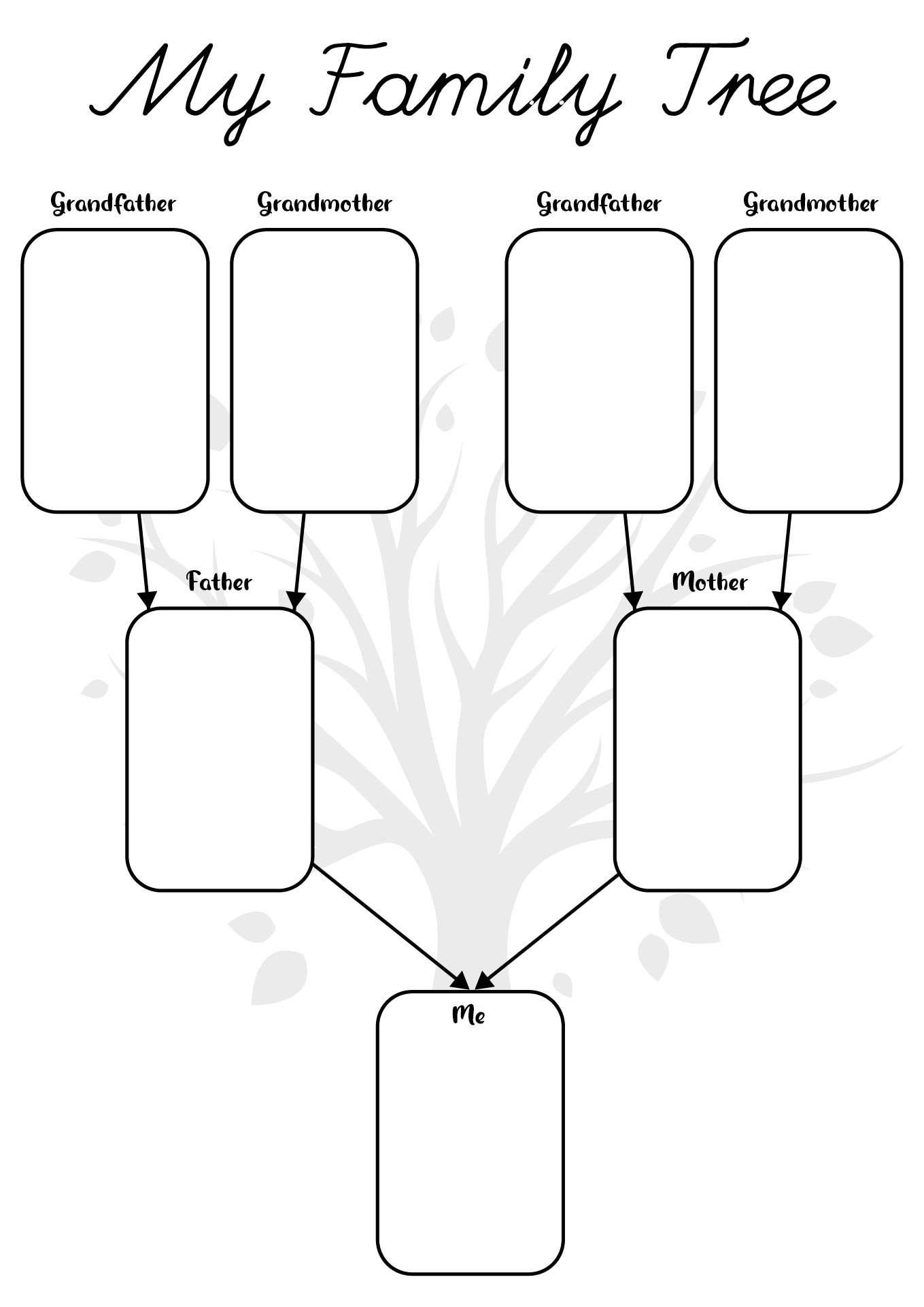 Printable Family Tree Worksheet with Photos