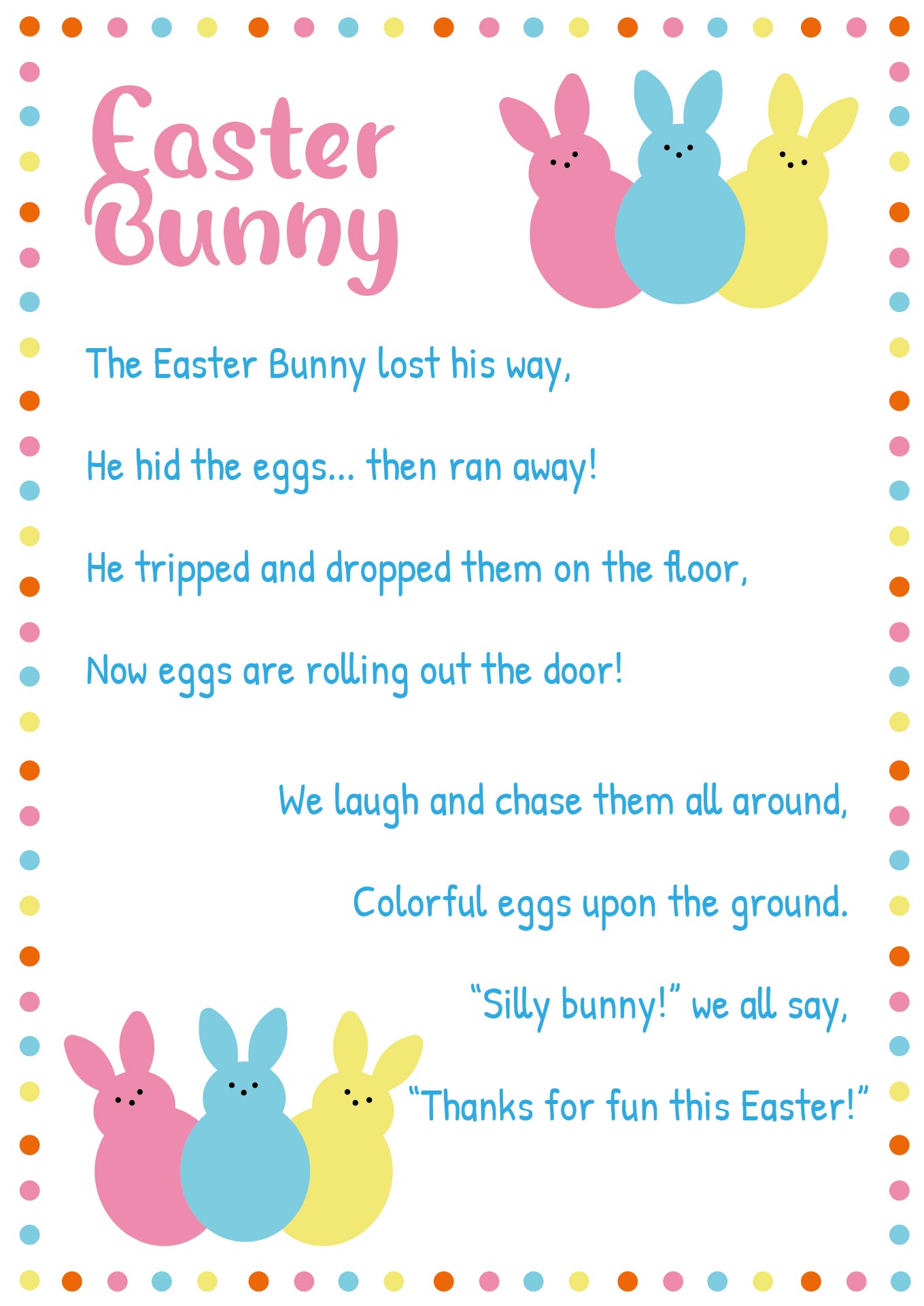 Printable Funny Easter Poems