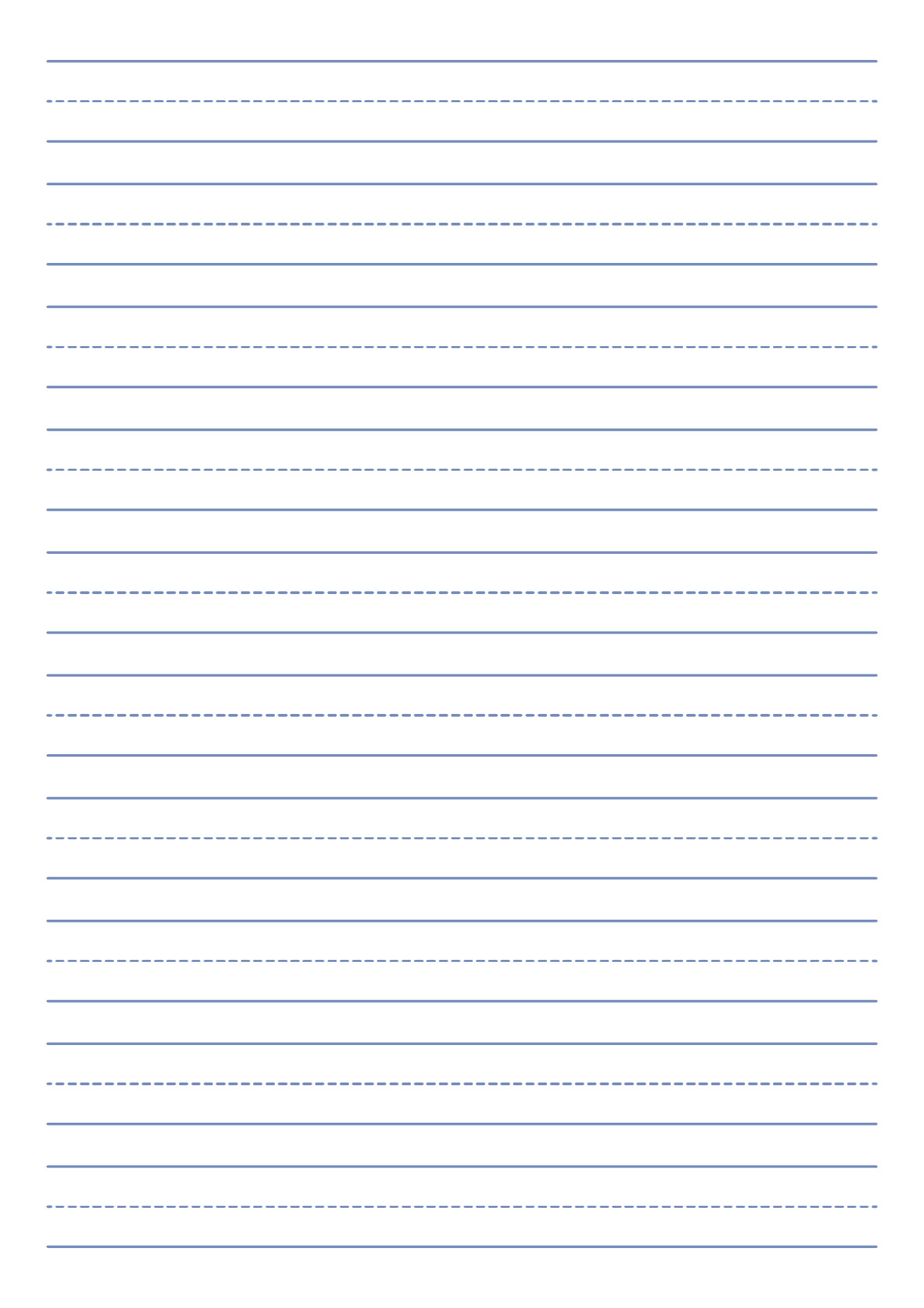 Printable Handwriting Paper for Kids
